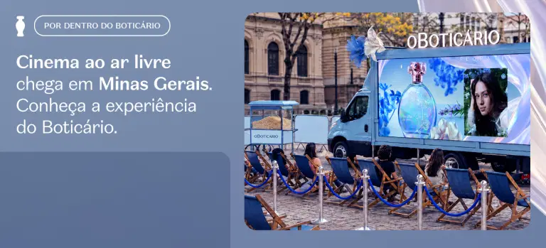 Cinema ao ar livre chega a Minas Gerais: viva essa experiência com O Boticário