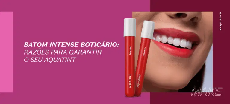Imagem de uma boca em closeup com o batom vermelho aquatint Intense