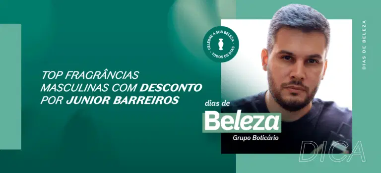 Curadoria de fragrâncias masculinas por Junior Barreiros
