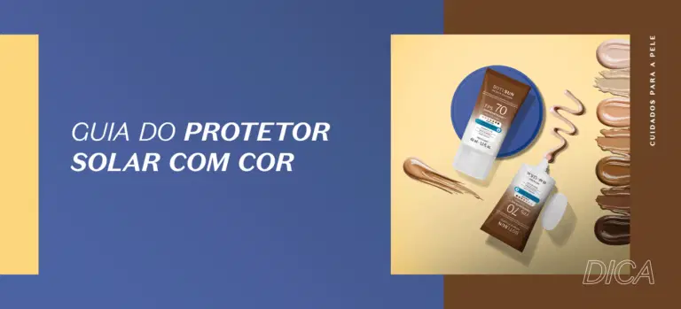 Guia do protetor solar com cor
