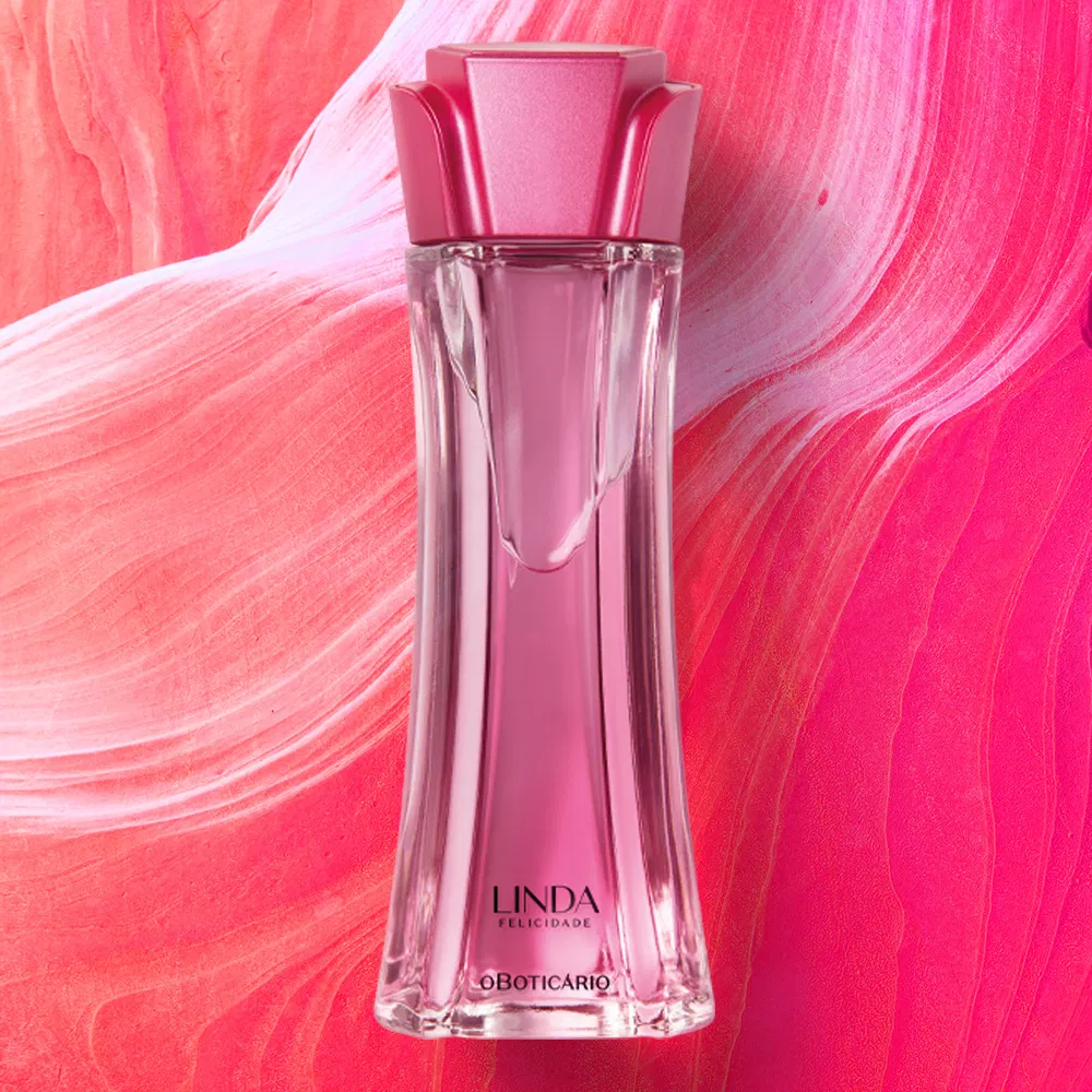 Ser feliz é o que te deixa mais linda! A fragrância traz a doçura da baunilha misturada com caramelo, frutas vermelhas e limão.