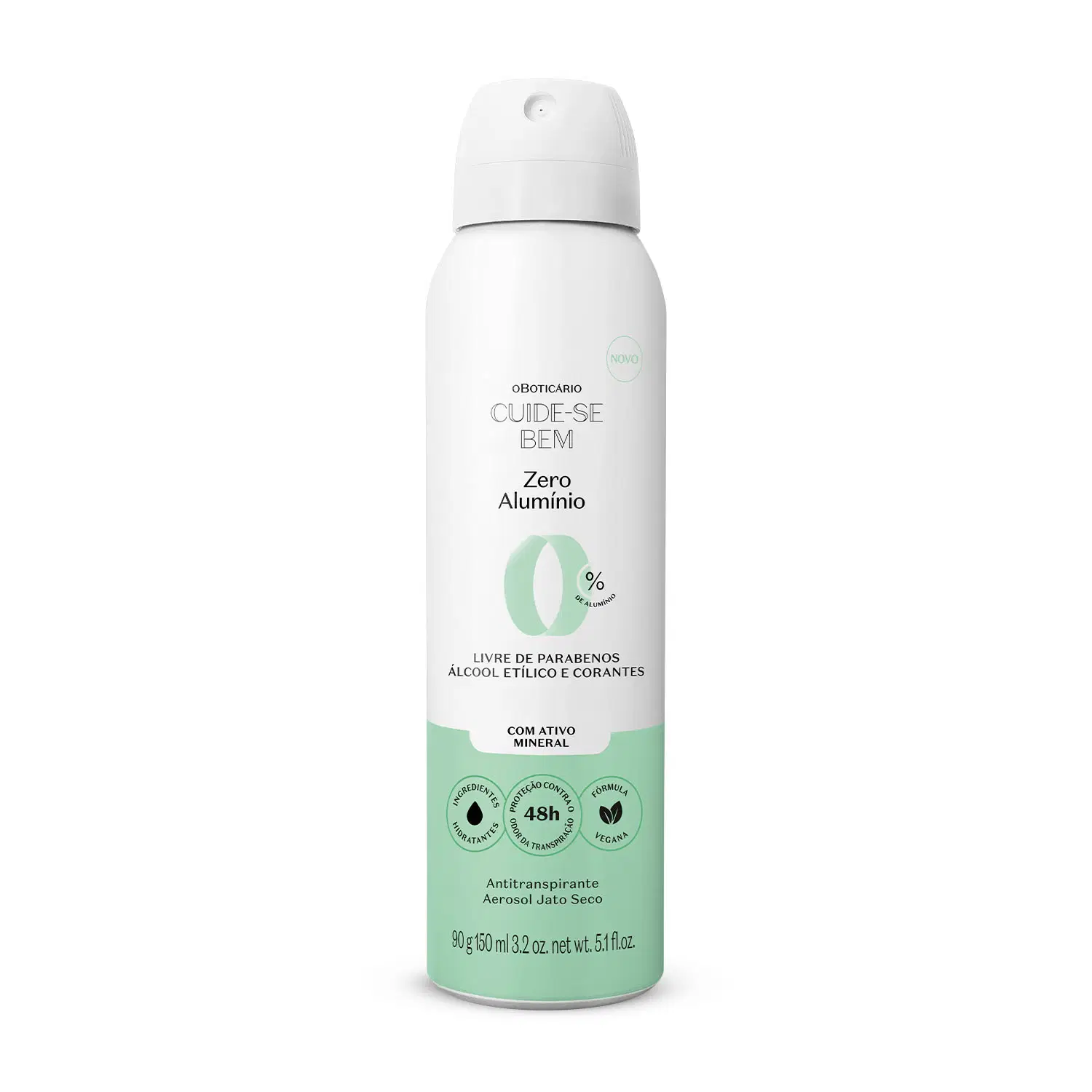 Antitranspirante Aerosol Jato Seco Cuide-Se Bem Zero Alumínio 90G/150Ml