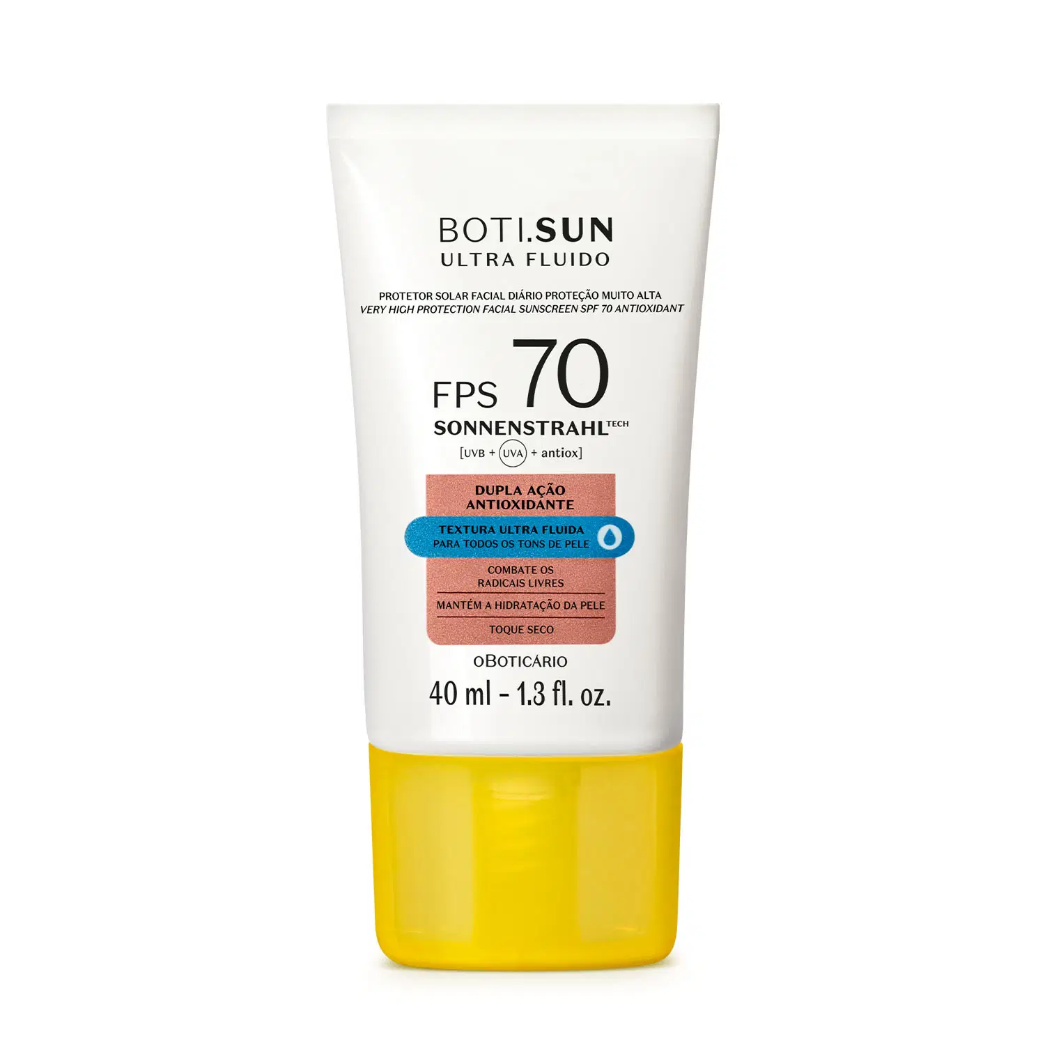 Protetor Solar Facial Antioxidante Fps 70 Boti.Sun Ultra Fluido 40Ml