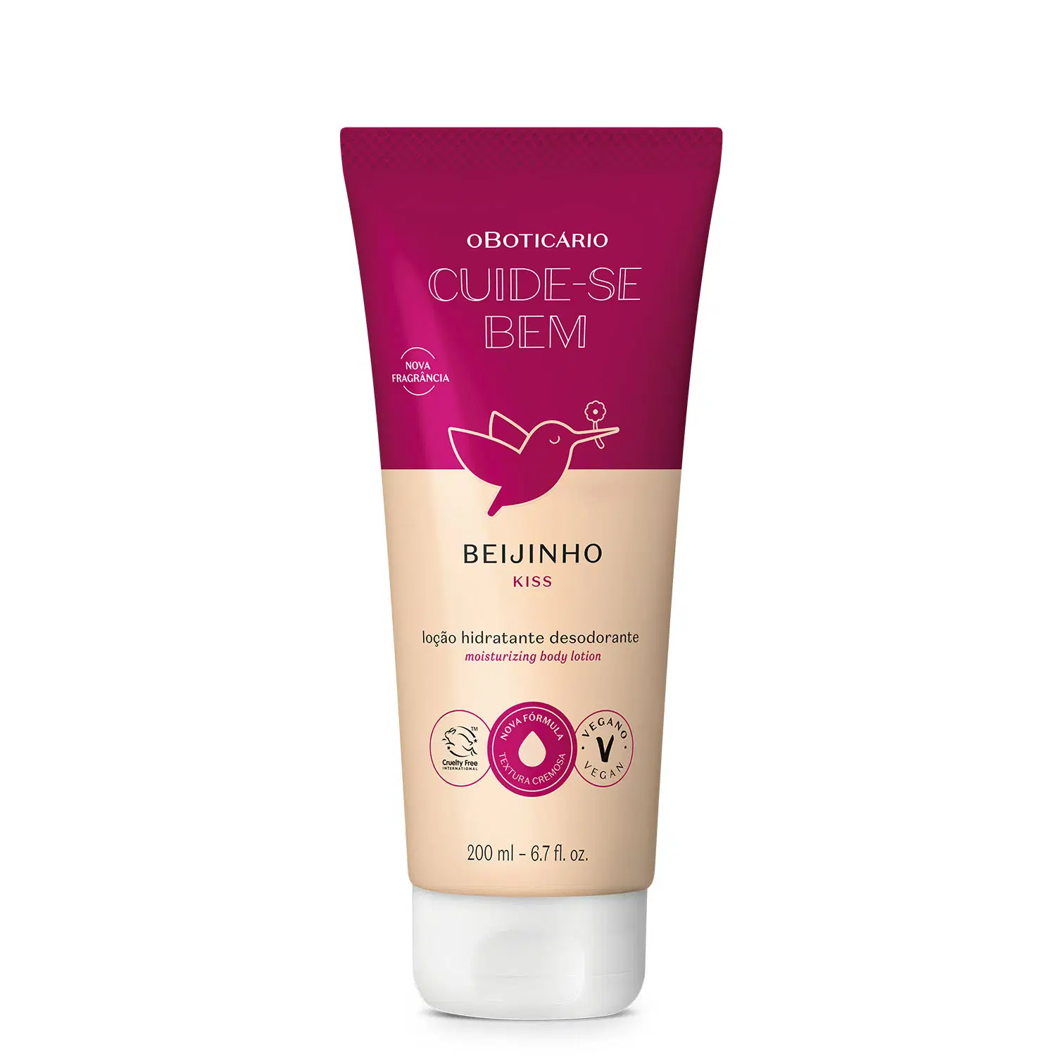 Loção Desodorante Hidratante Corporal Cuide-Se Bem Beijinho 200Ml