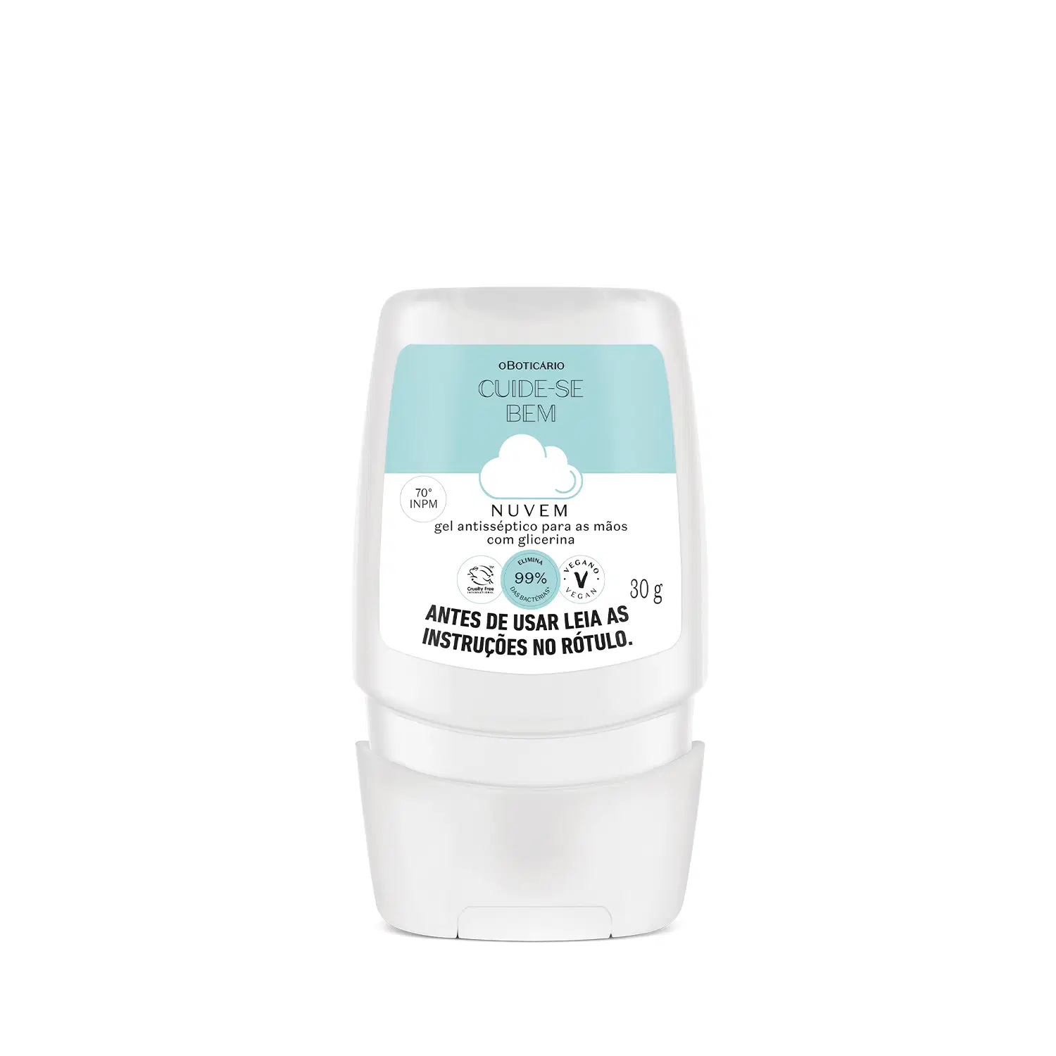 Gel Antisséptico 70% Com Glicerina Para As Mãos Cuide-Se Bem Nuvem 30G
