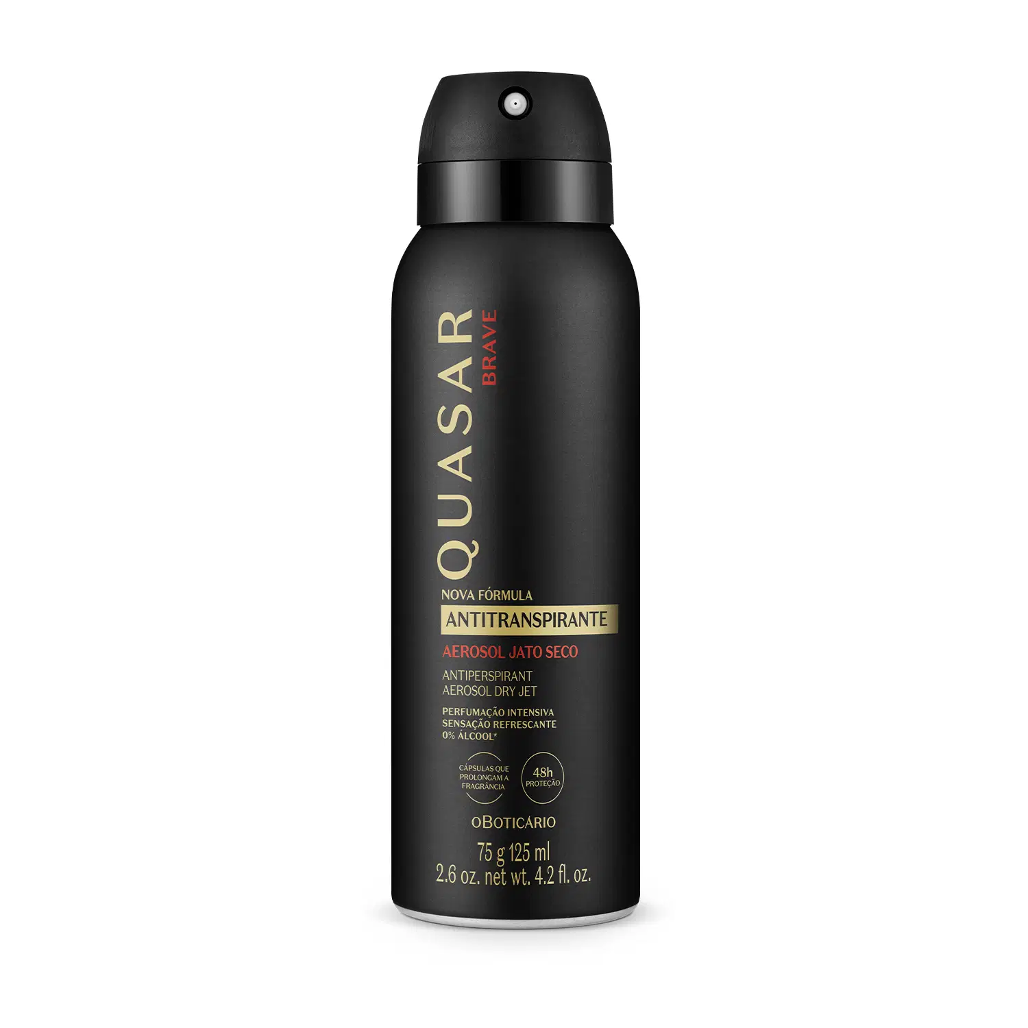 Desodorante Antitranspirante Aerosol Quasar Brave 75G/125Ml
