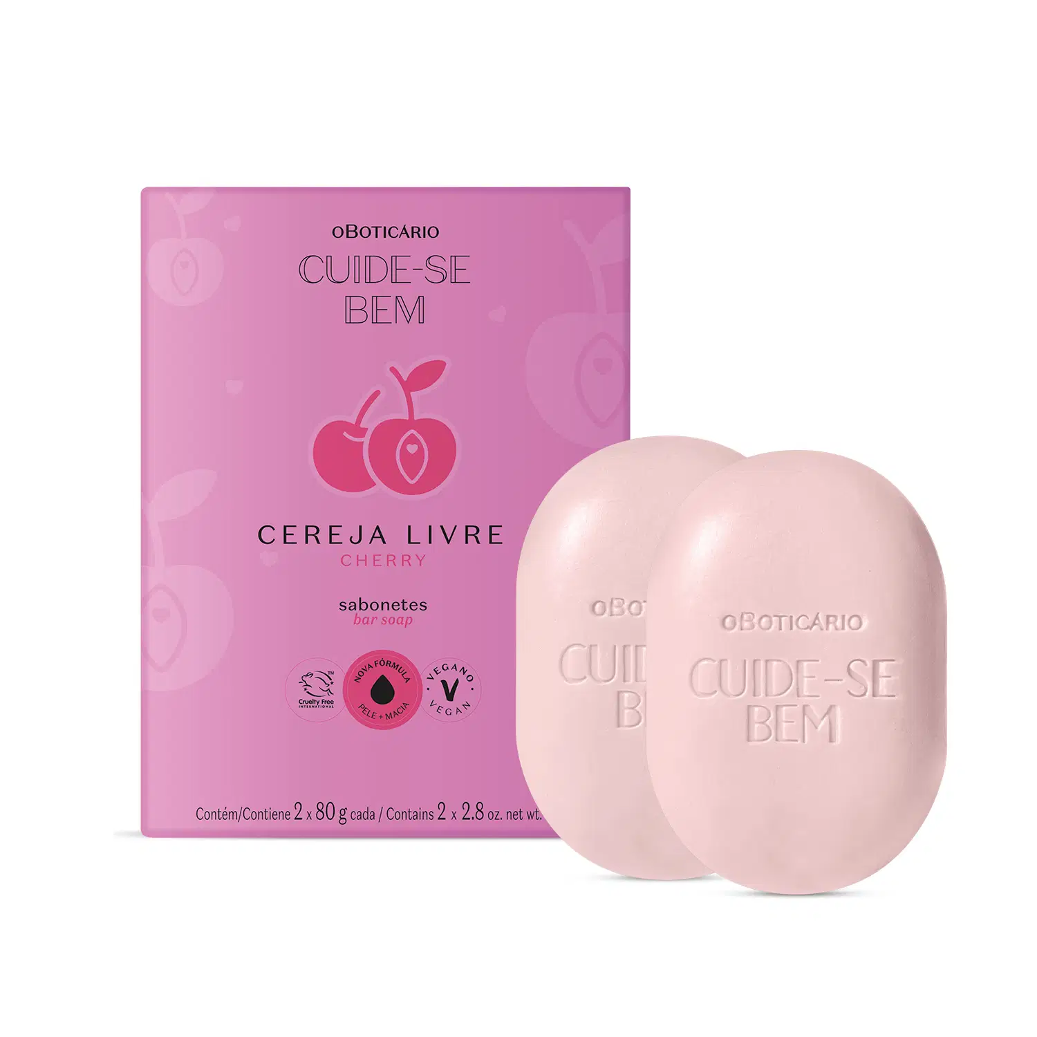 Sabonete Em Barra Cuide-Bem Cereja Livre 2X80G
