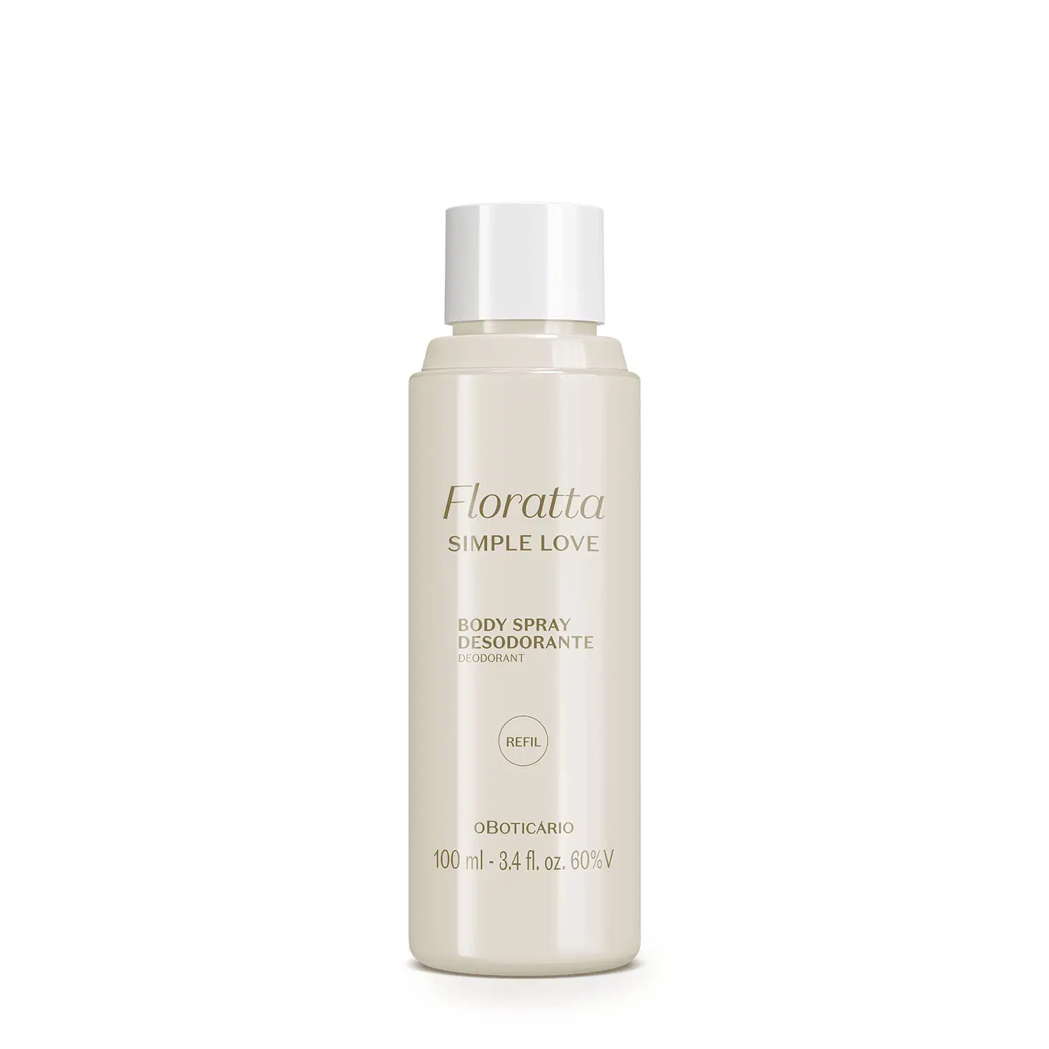 Refil Body Spray Desodorante Floratta Simple Love 100Ml