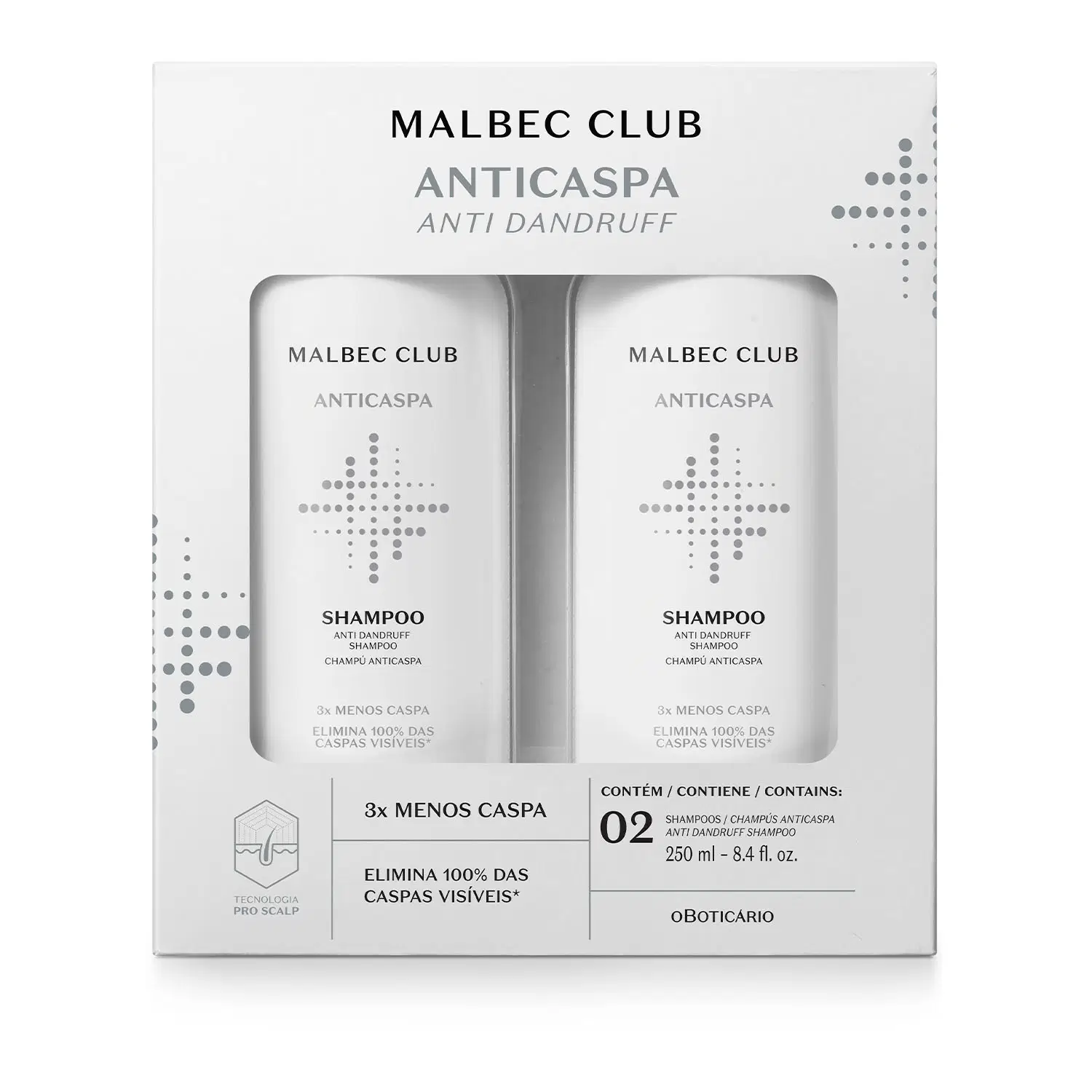 Kit Malbec Club Shampoo Anticaspa (2 Itens)