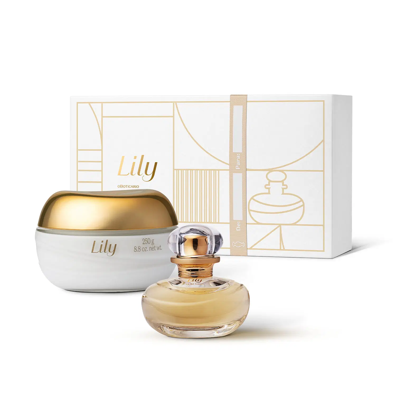 Kit Lily: Eau De Parfum 30Ml + Creme Acetinado Desodorante Corporal 250G