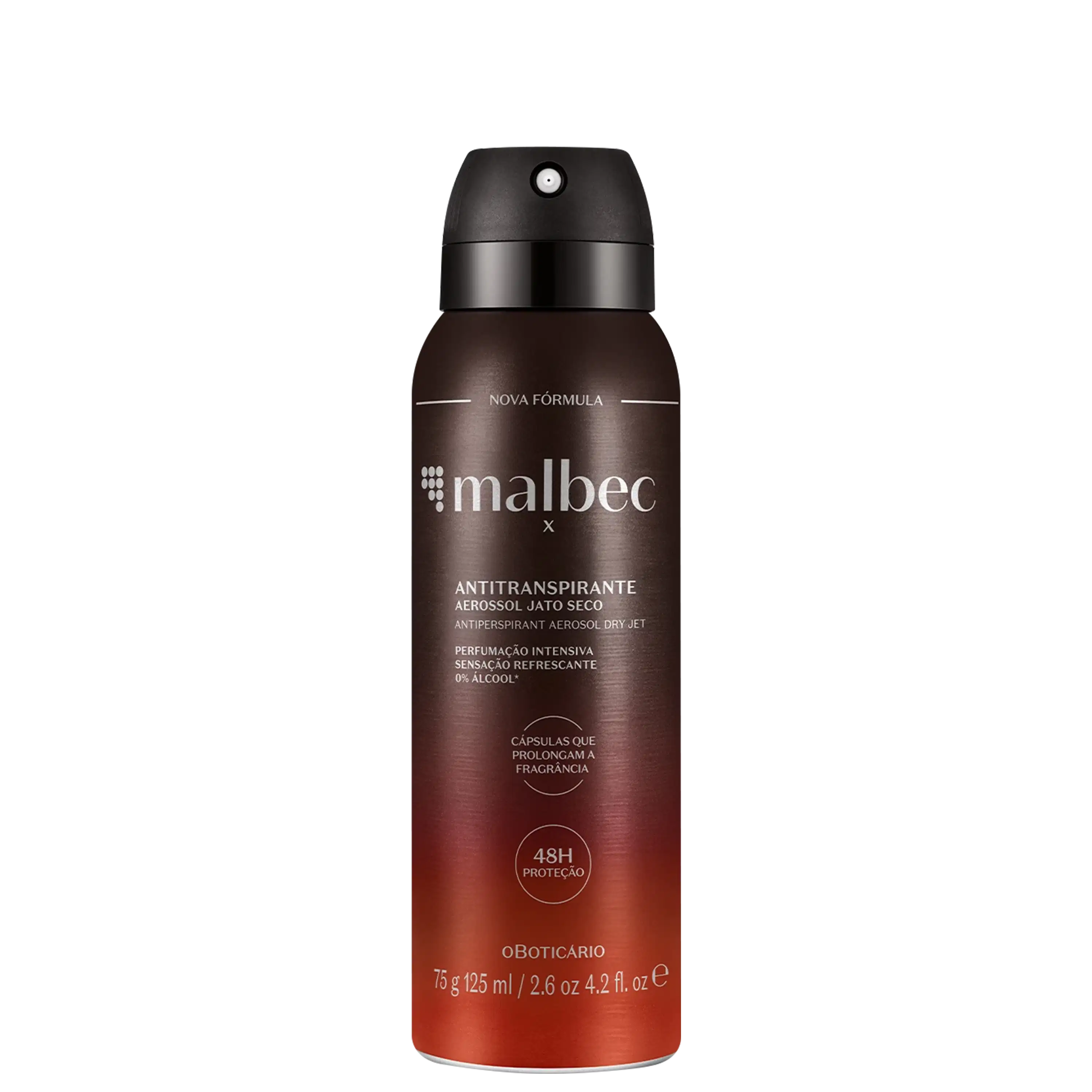 Desodorante Antitranspirante Aerossol Malbec X 75G/125Ml