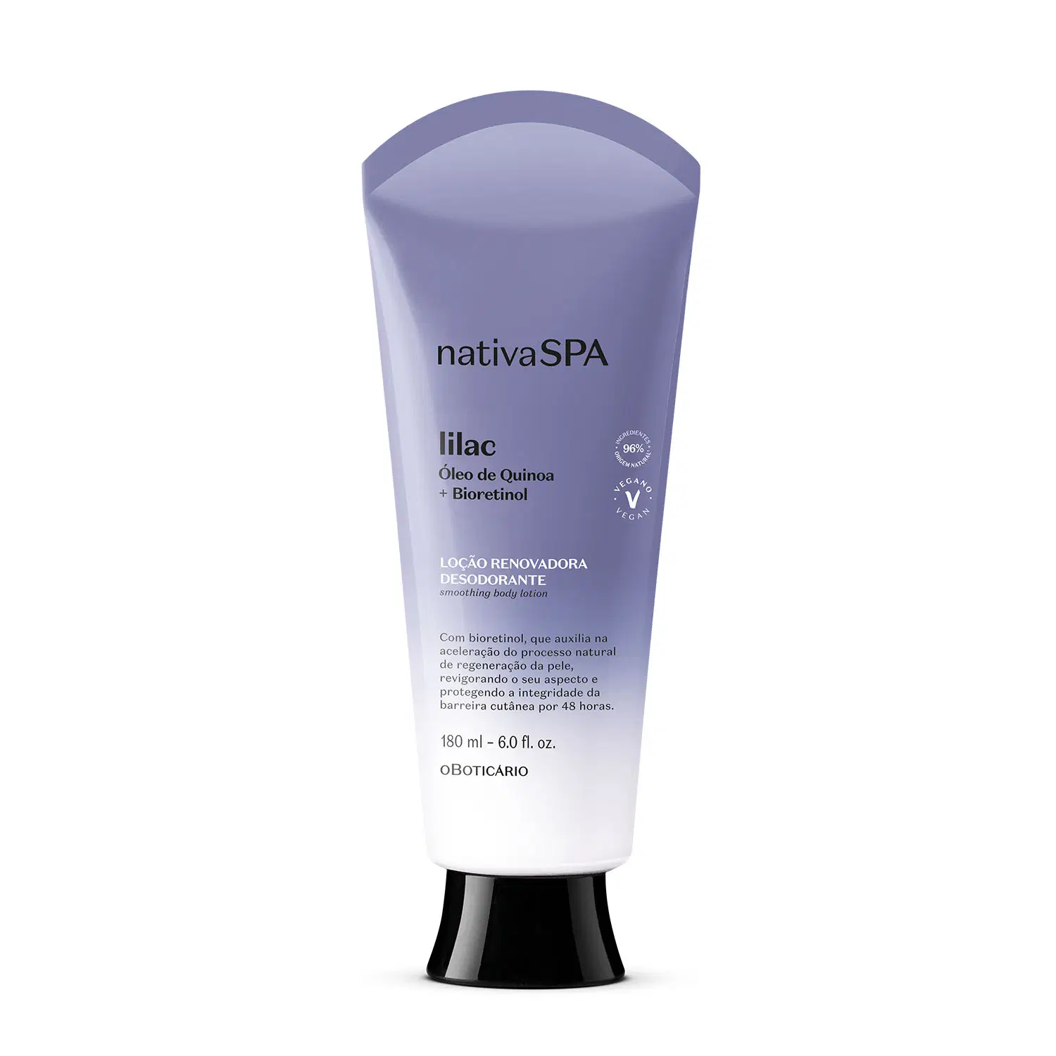 Loção Renovadora Desodorante Hidratante Corporal Nativa Spa Lilac 180Ml