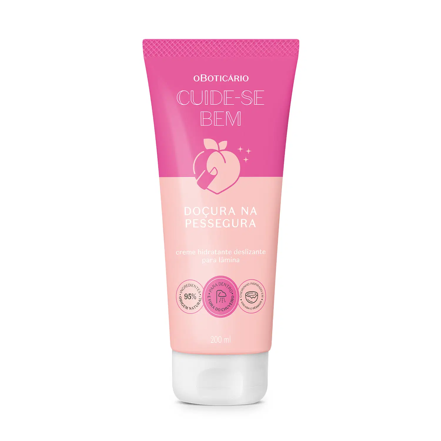 Creme Hidratante Deslizante Para Lâmina Cuide-Se Bem Doçura Na Pessegura 200Ml