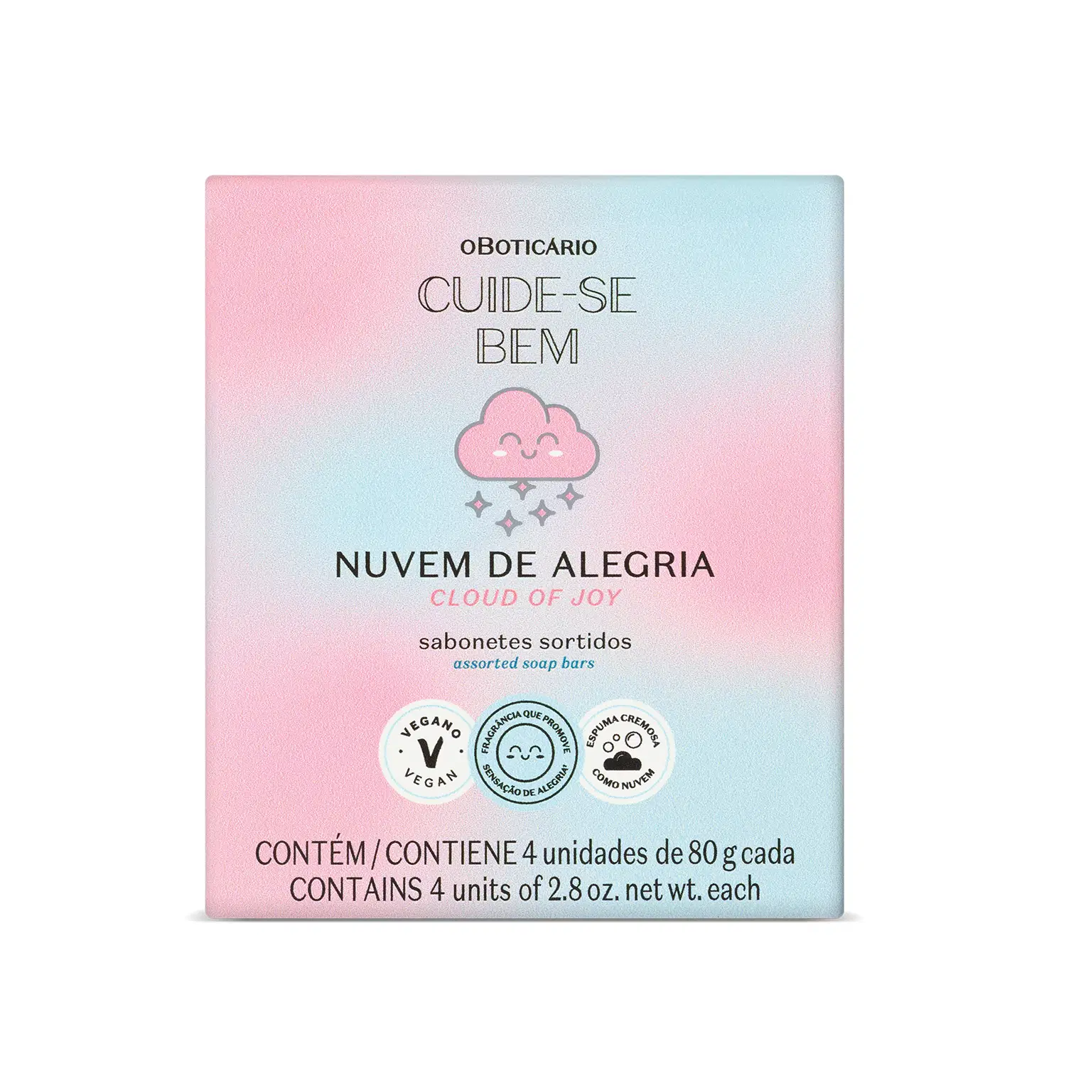 Kit Sabonetes Sortidos Cuide-Se Bem Nuvem De Alegria 4X80G