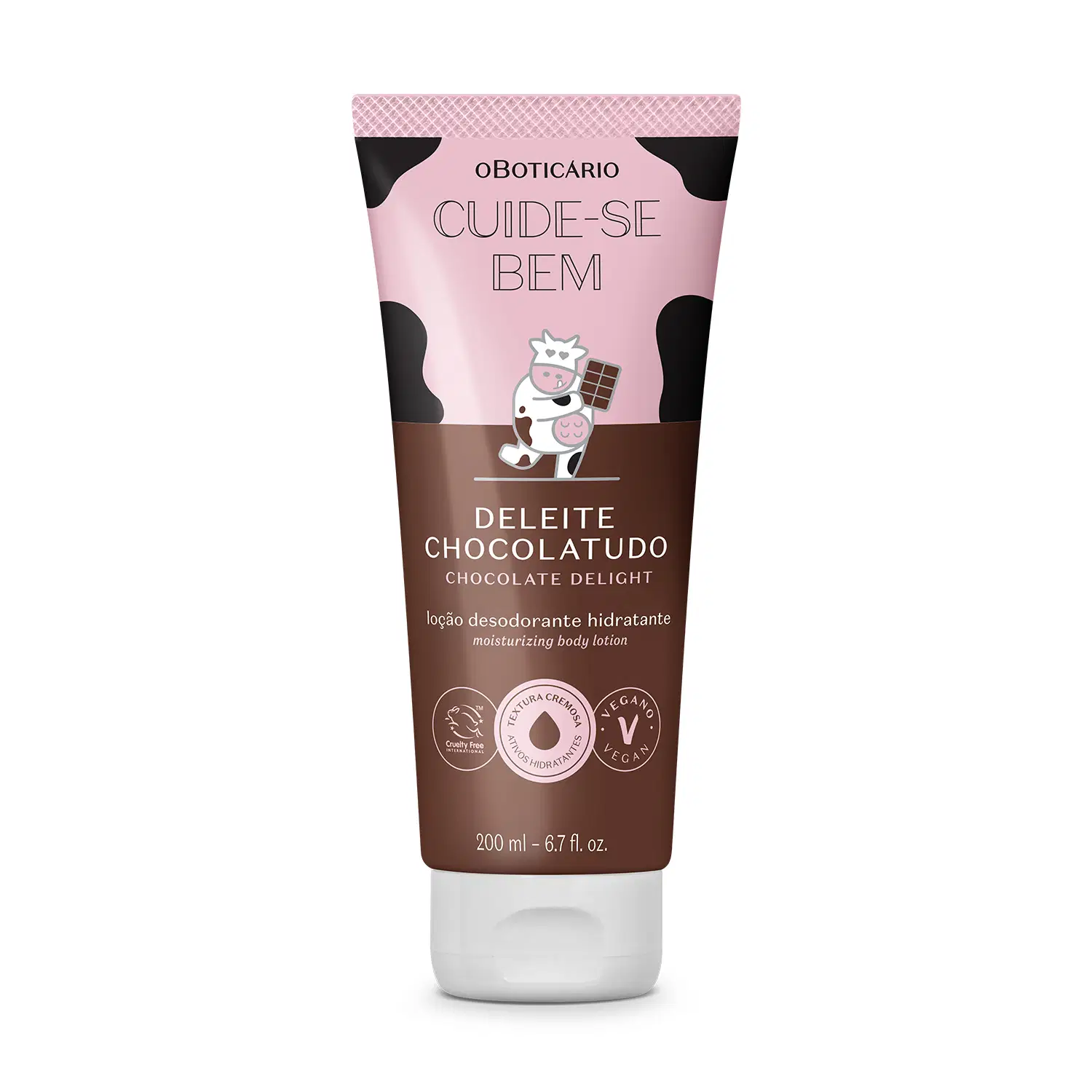 Loção Desodorante Hidratante Corporal Cuide-Se Bem Deleite Chocolatudo 200Ml