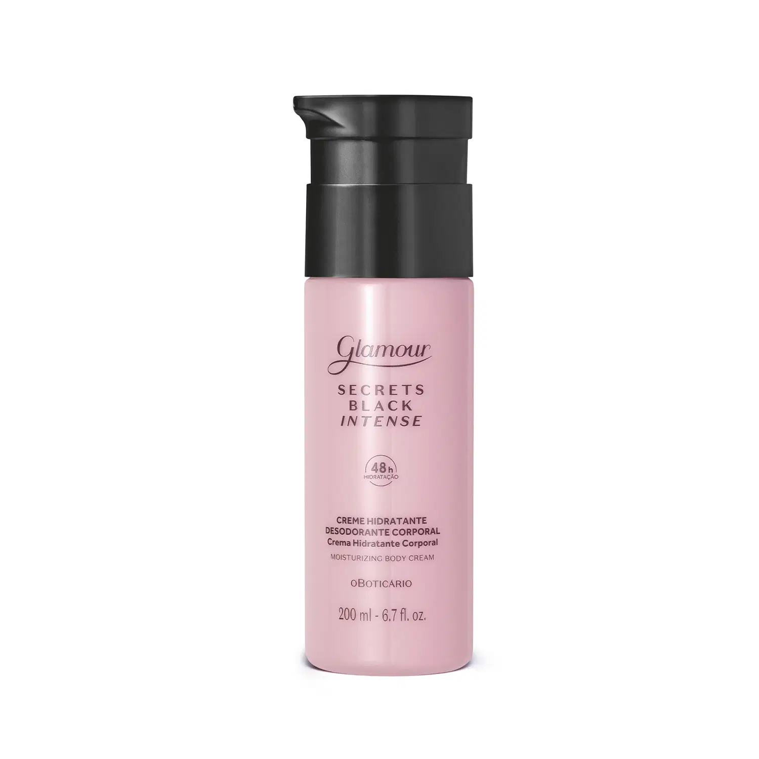 Creme Hidratante Desodorante Corporal Glamour Secrets Black Intense 200Ml