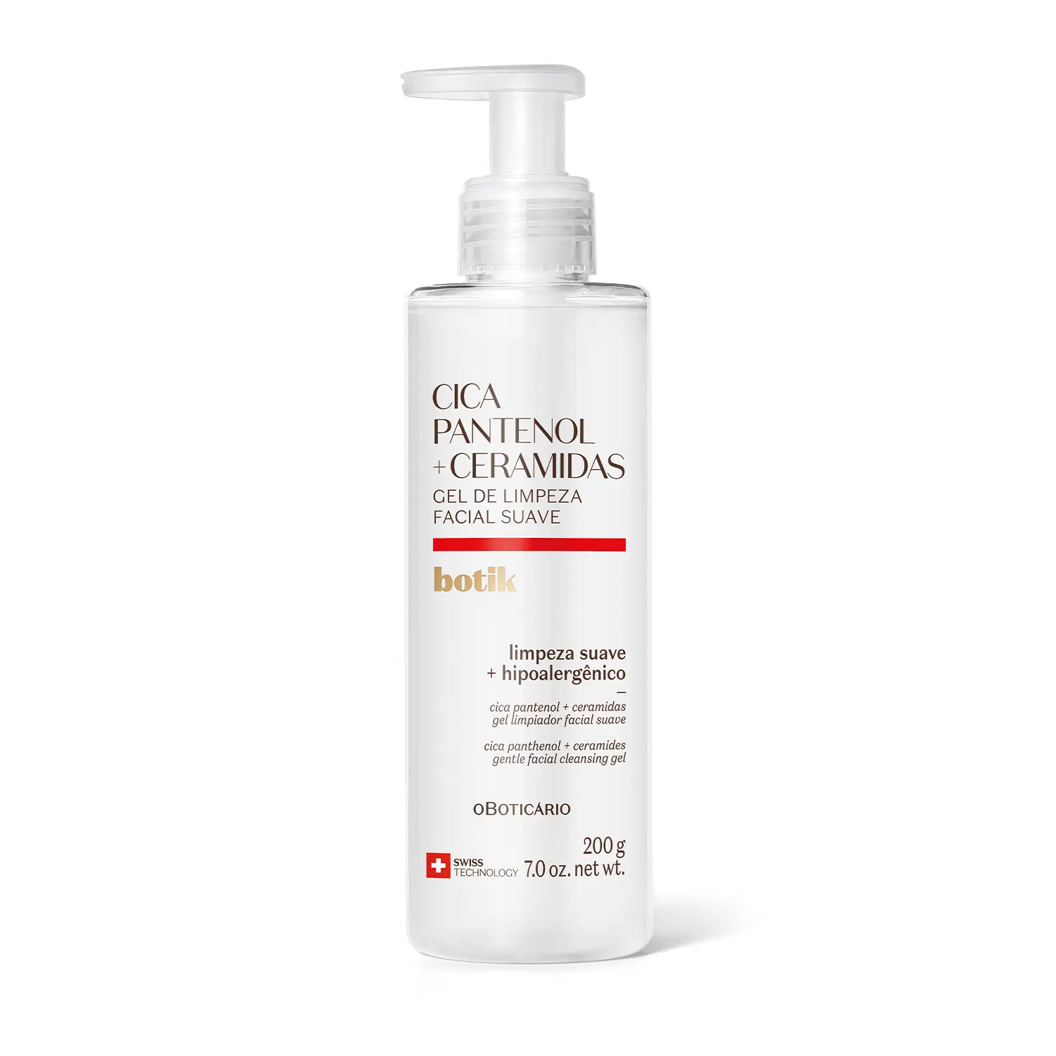 Gel De Limpeza Facial Suave Botik Cica Pantenol E Ceramidas 200G