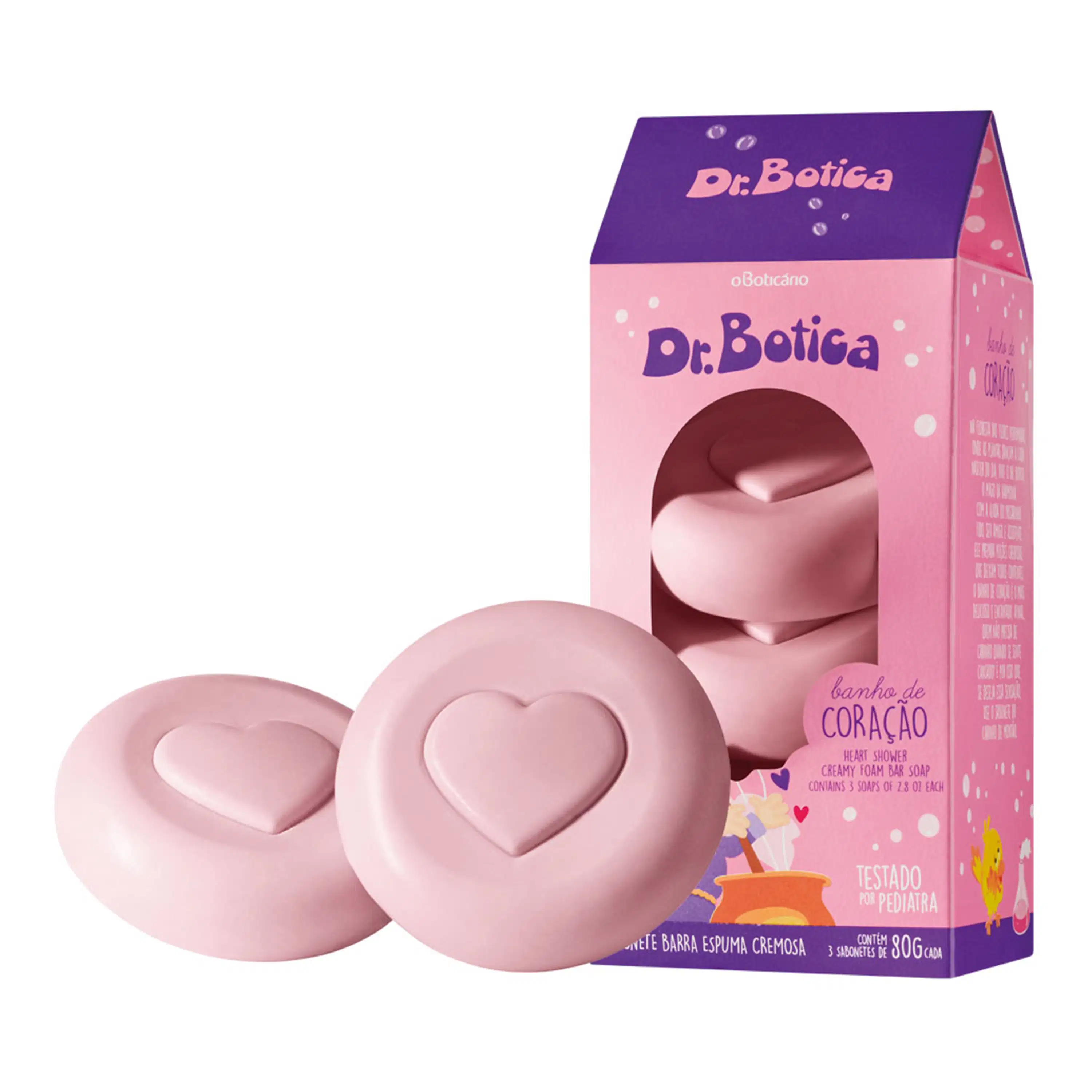 Sabonete Barra Trio Dr.Botica Banho Do Coração 80G Cada