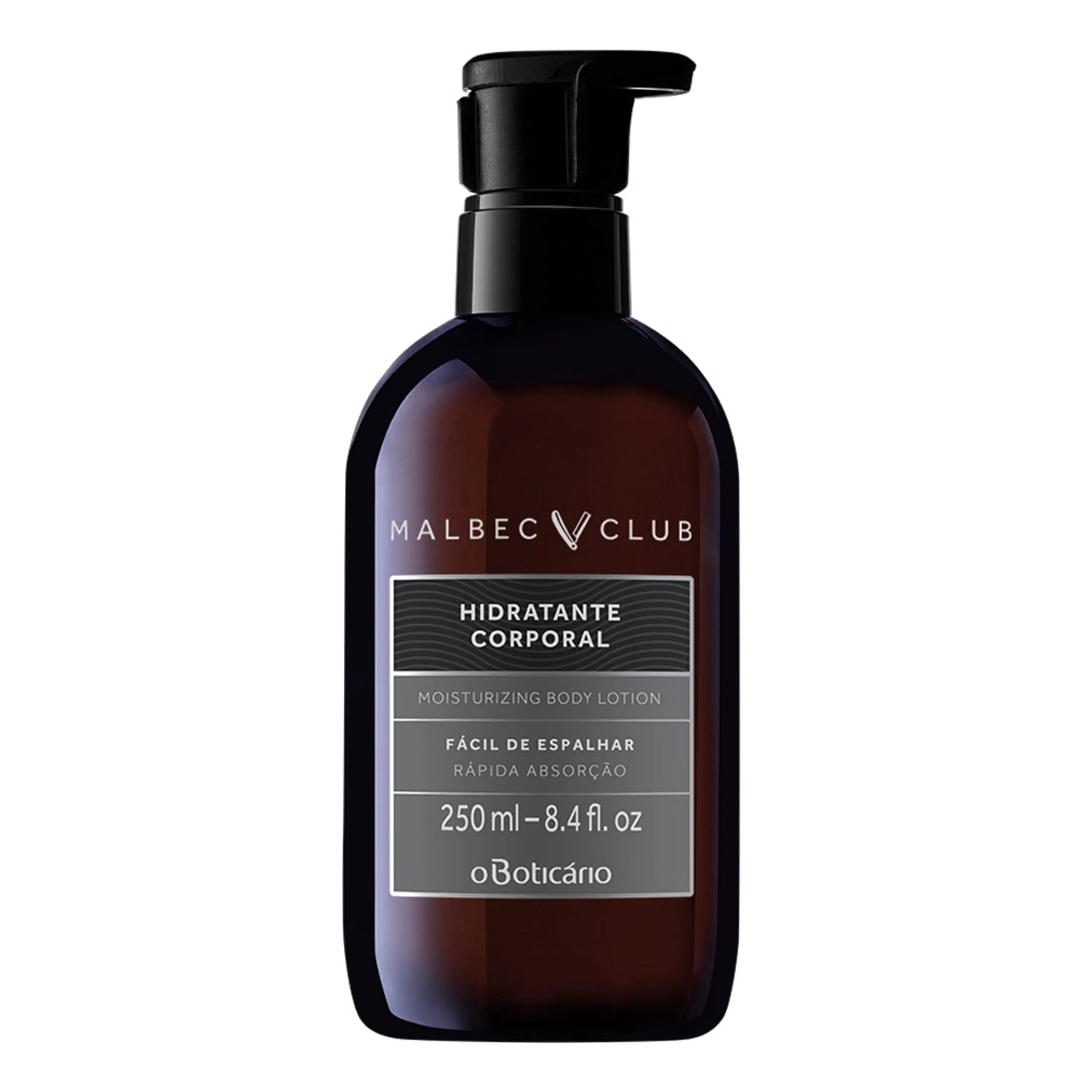 Loção Hidratante Desodorante Corporal Malbec Club, 250Ml