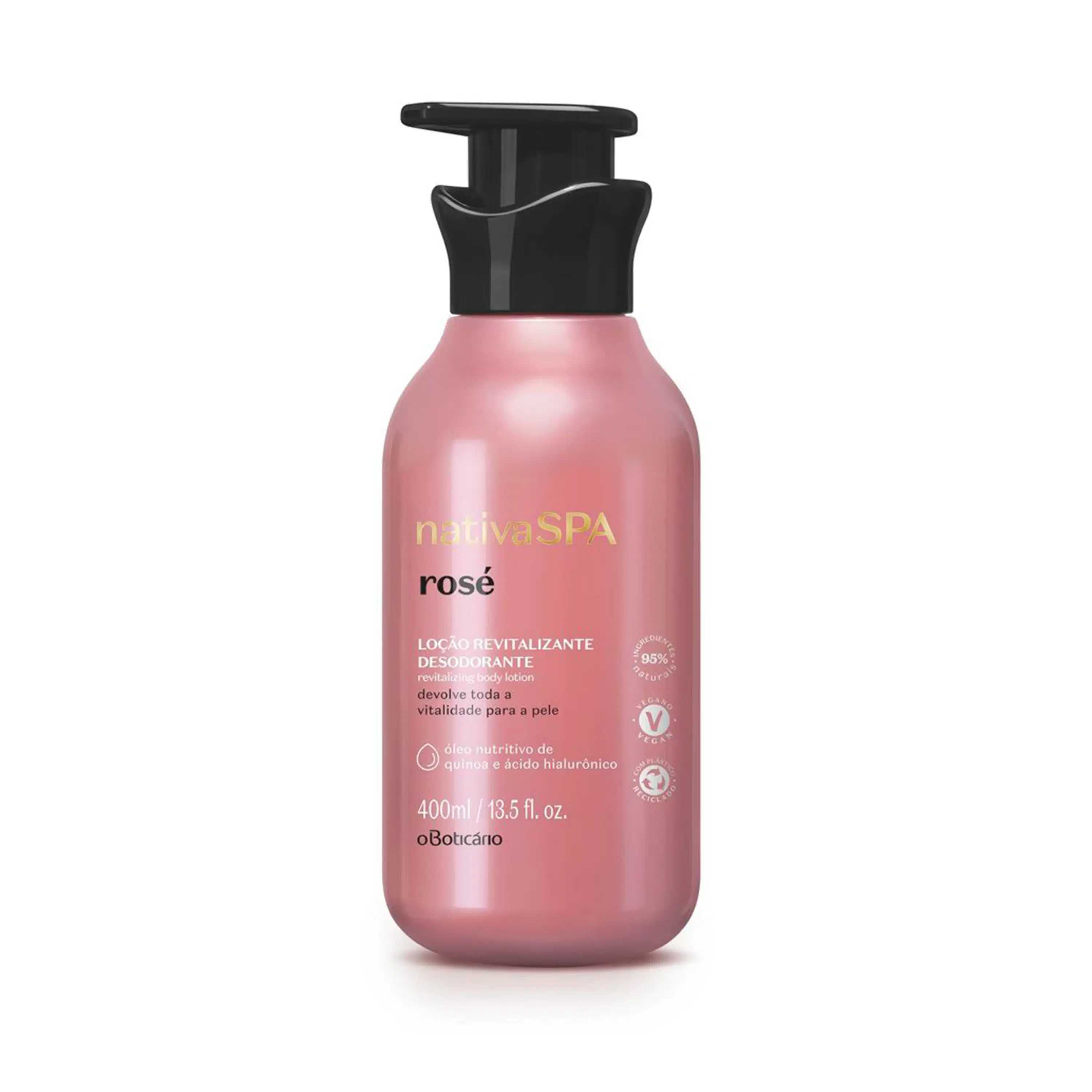 Loção Revitalizante Desodorante Corporal Nativa Spa Rosé, 400 Ml