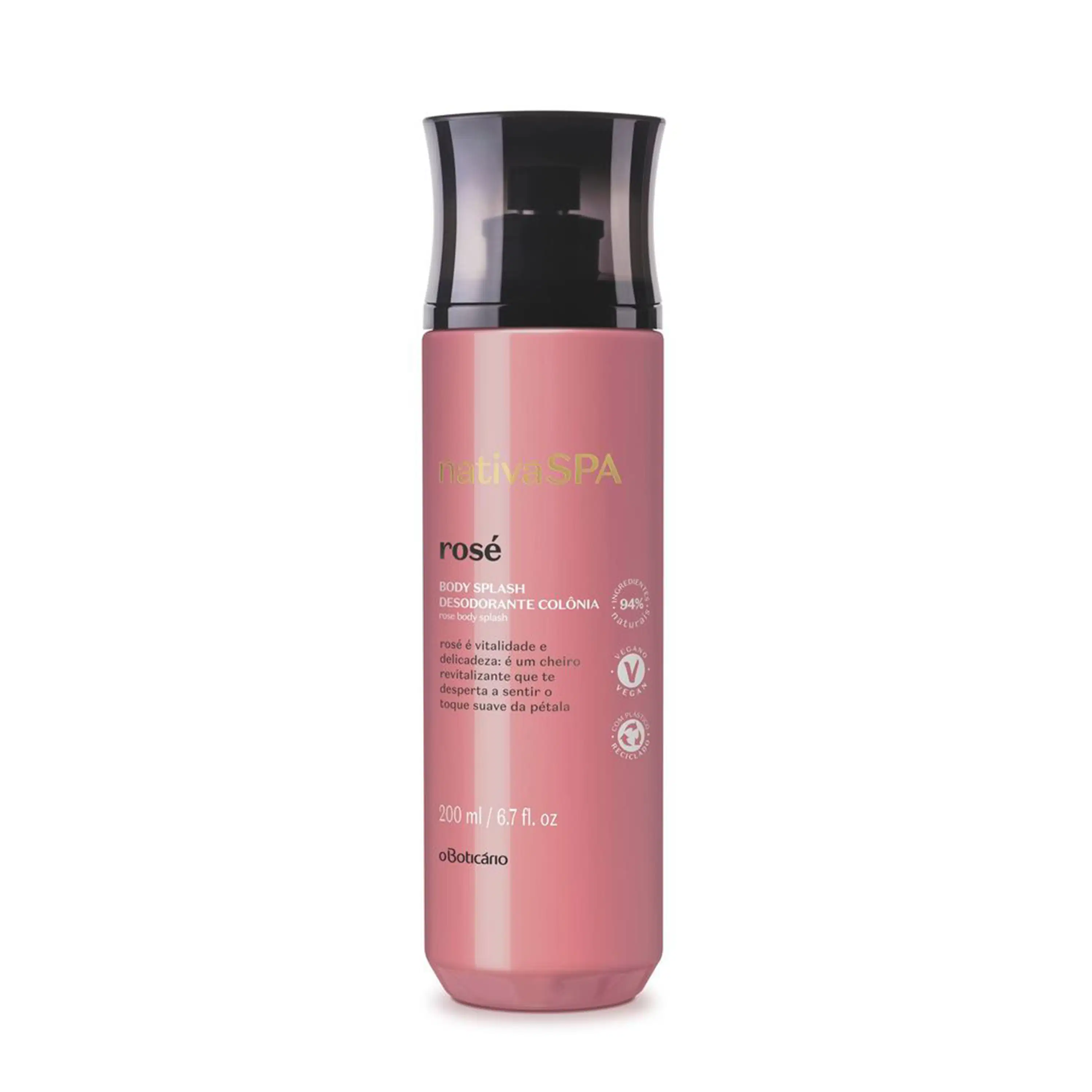 Desodorante Colônia Body Splash Nativa Spa Rosé, 200 Ml
