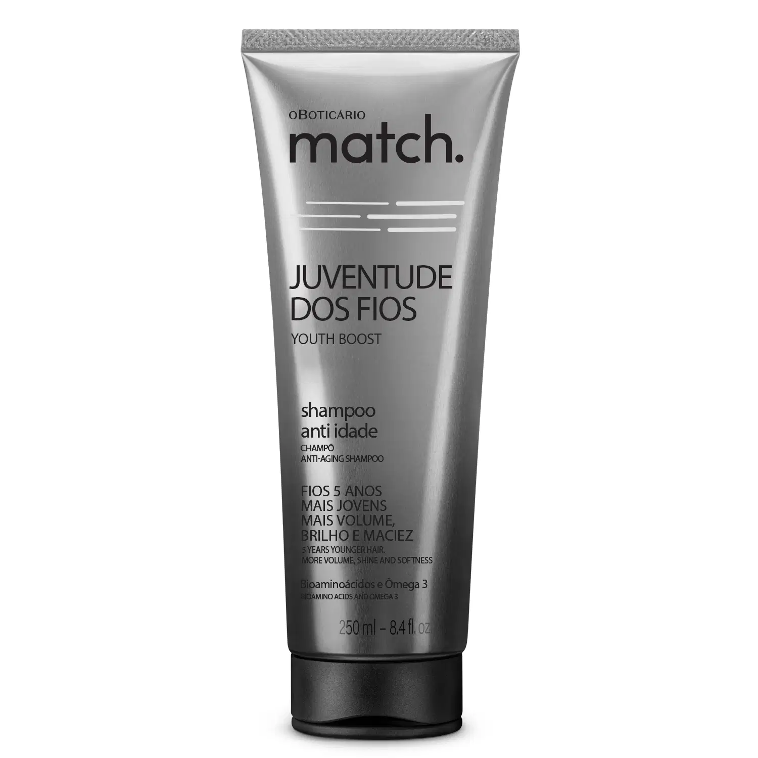 Shampoo Anti-Idade Match Juventude Dos Fios Brancos Tingidos 250Ml