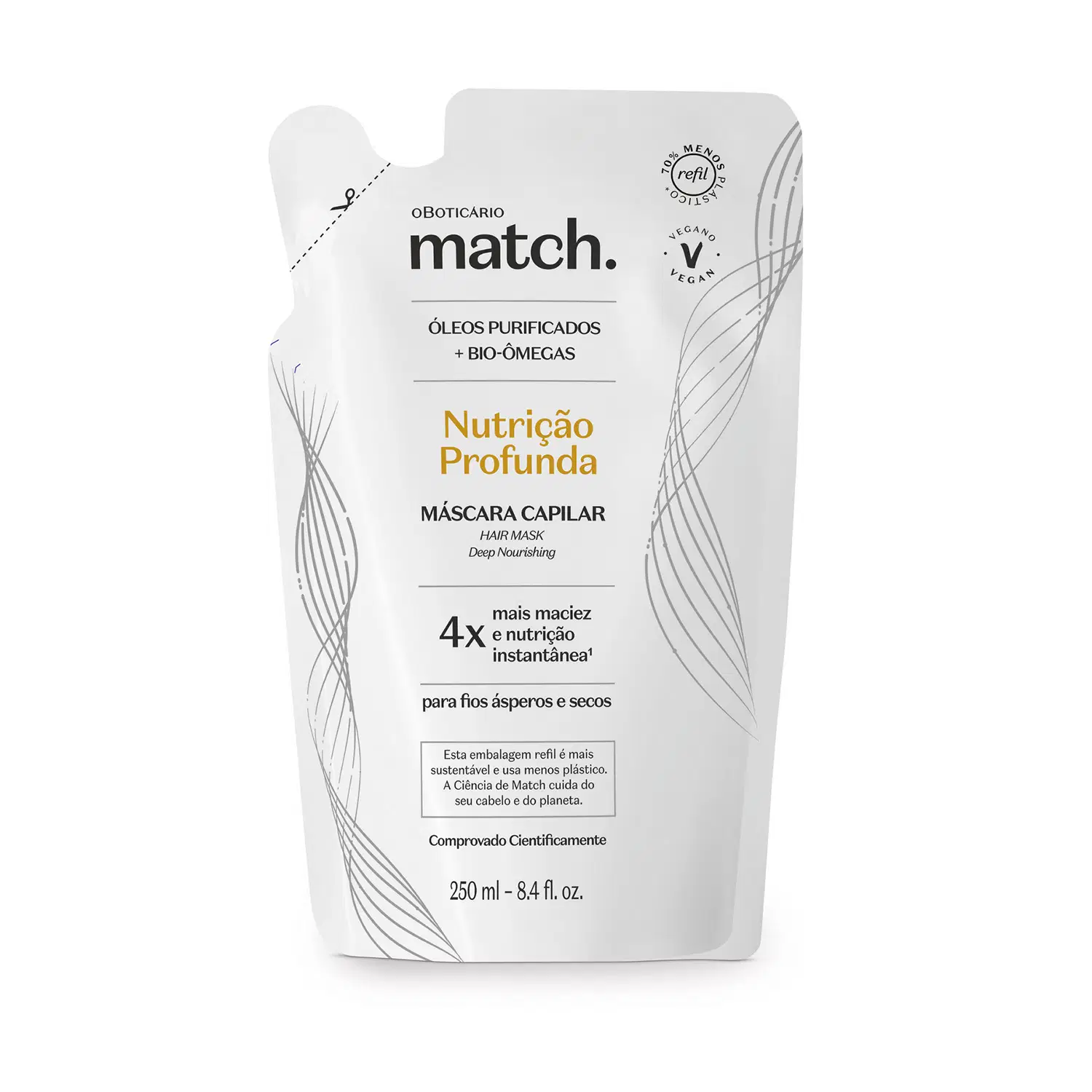Refil Máscara Capilar Nutrição Profunda 250Ml