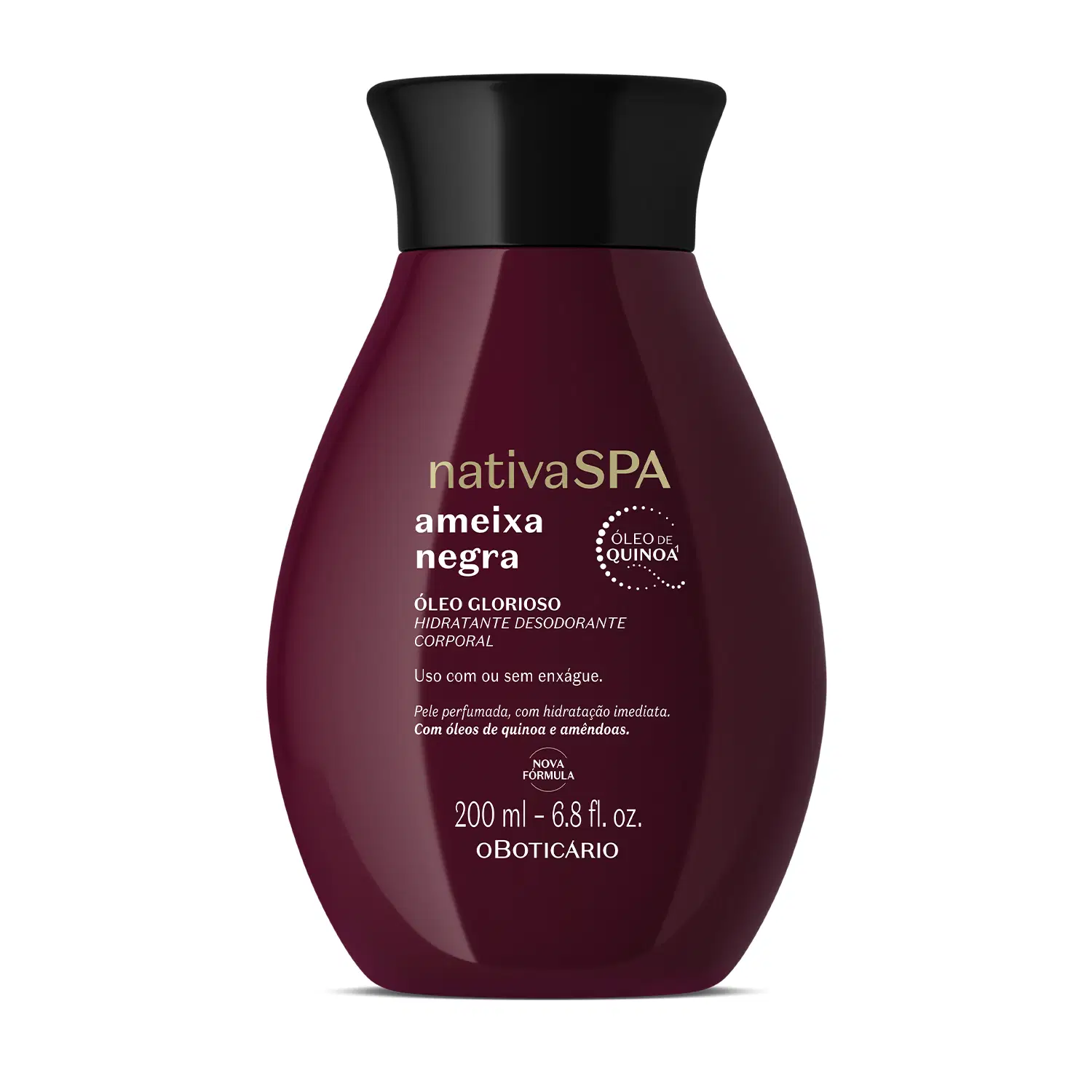 Óleo Glorioso Hidratante Desodorante Corporal Nativa Spa Ameixa Negra 200Ml
