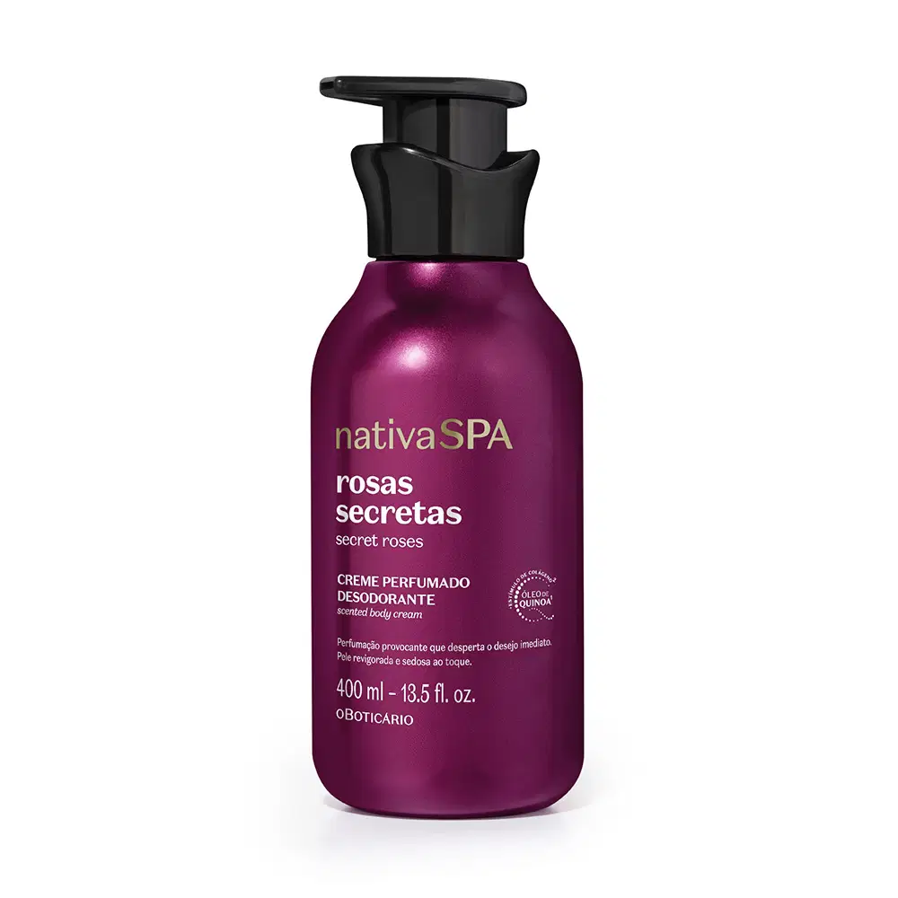 Creme Perfumado Desodorante Corporal Rosas Secretas 400Ml