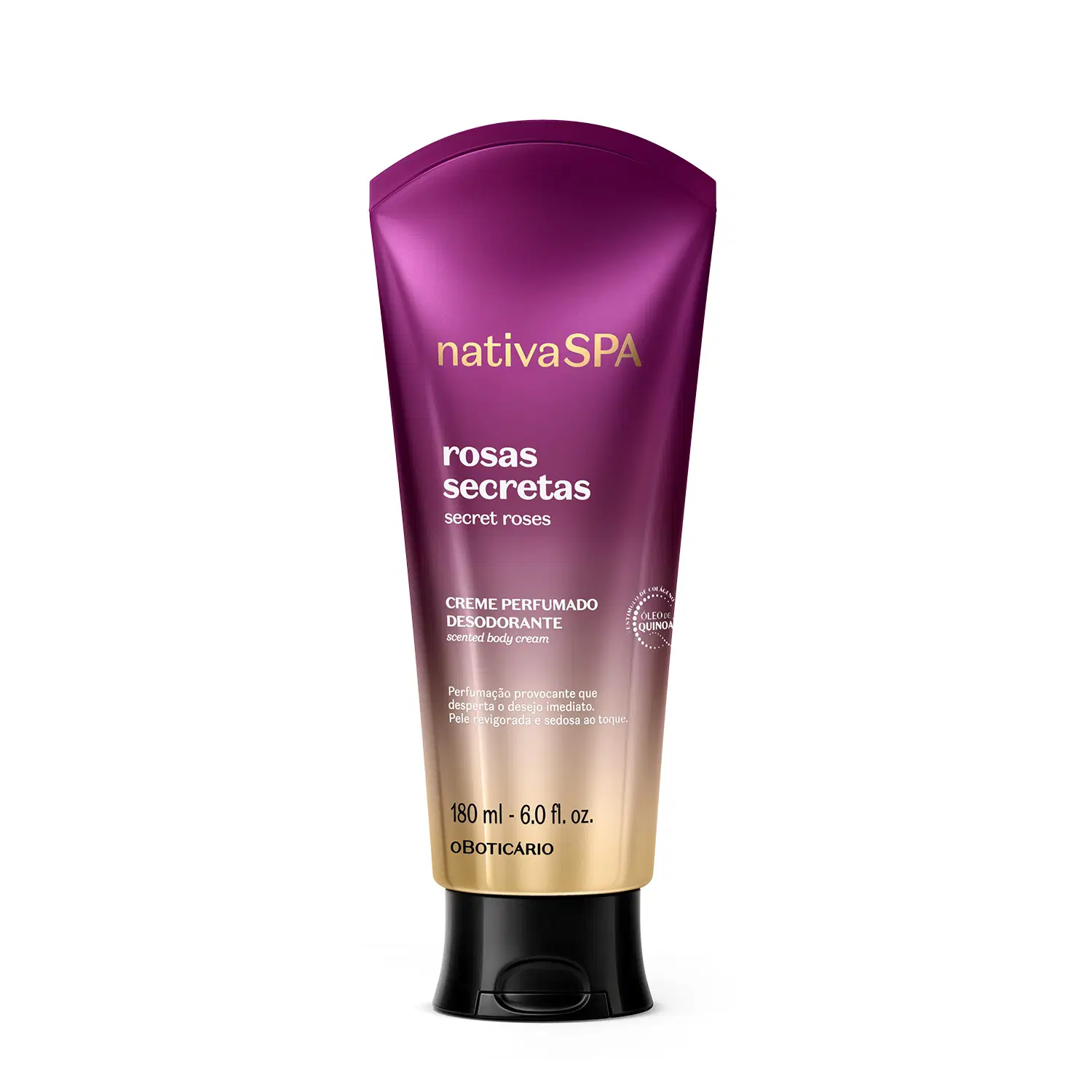 Creme Perfumado Desodorante Corporal Nativa Rosas Secretas 180Ml