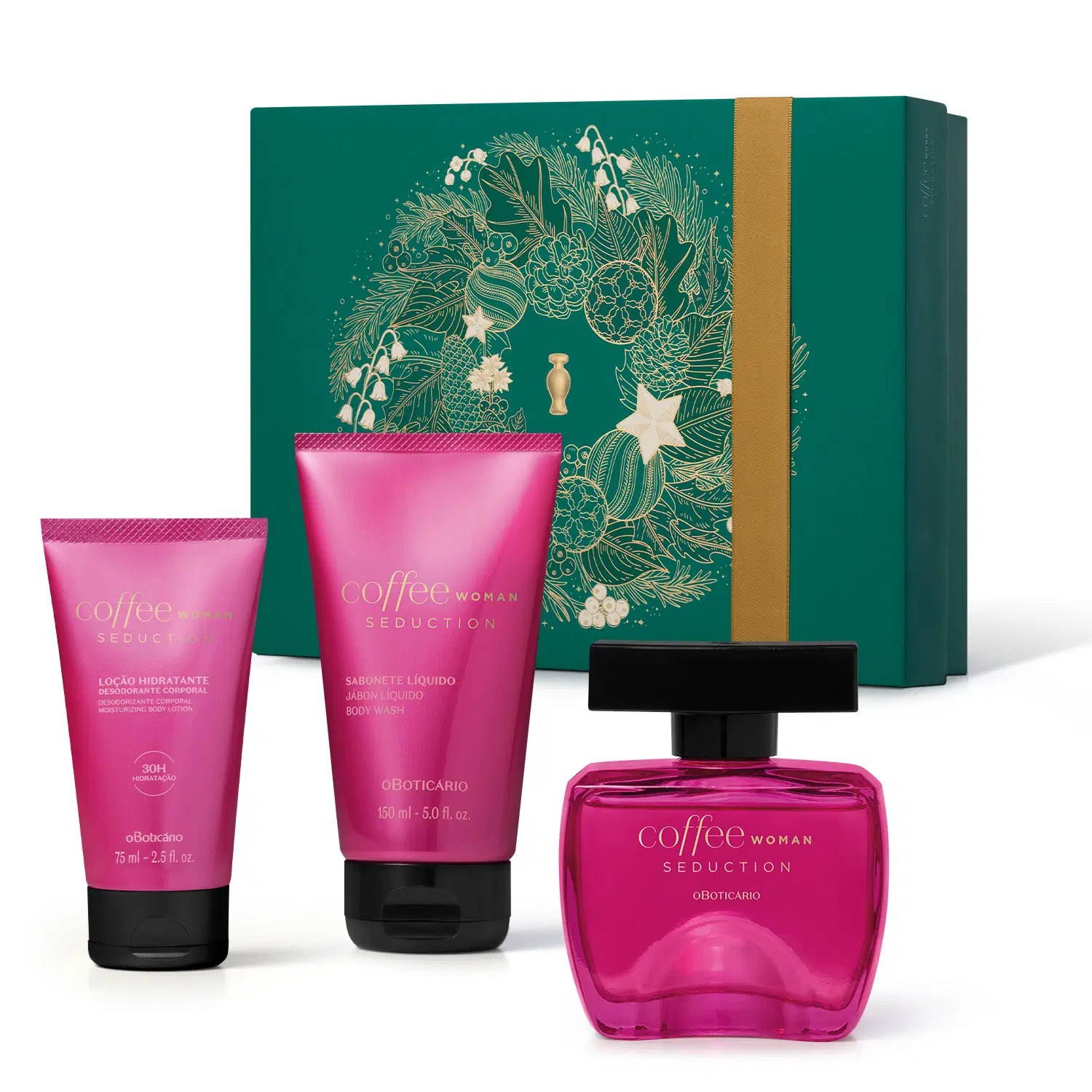 Kit Presente Natal Coffee Woman Seduction  (3 Itens)