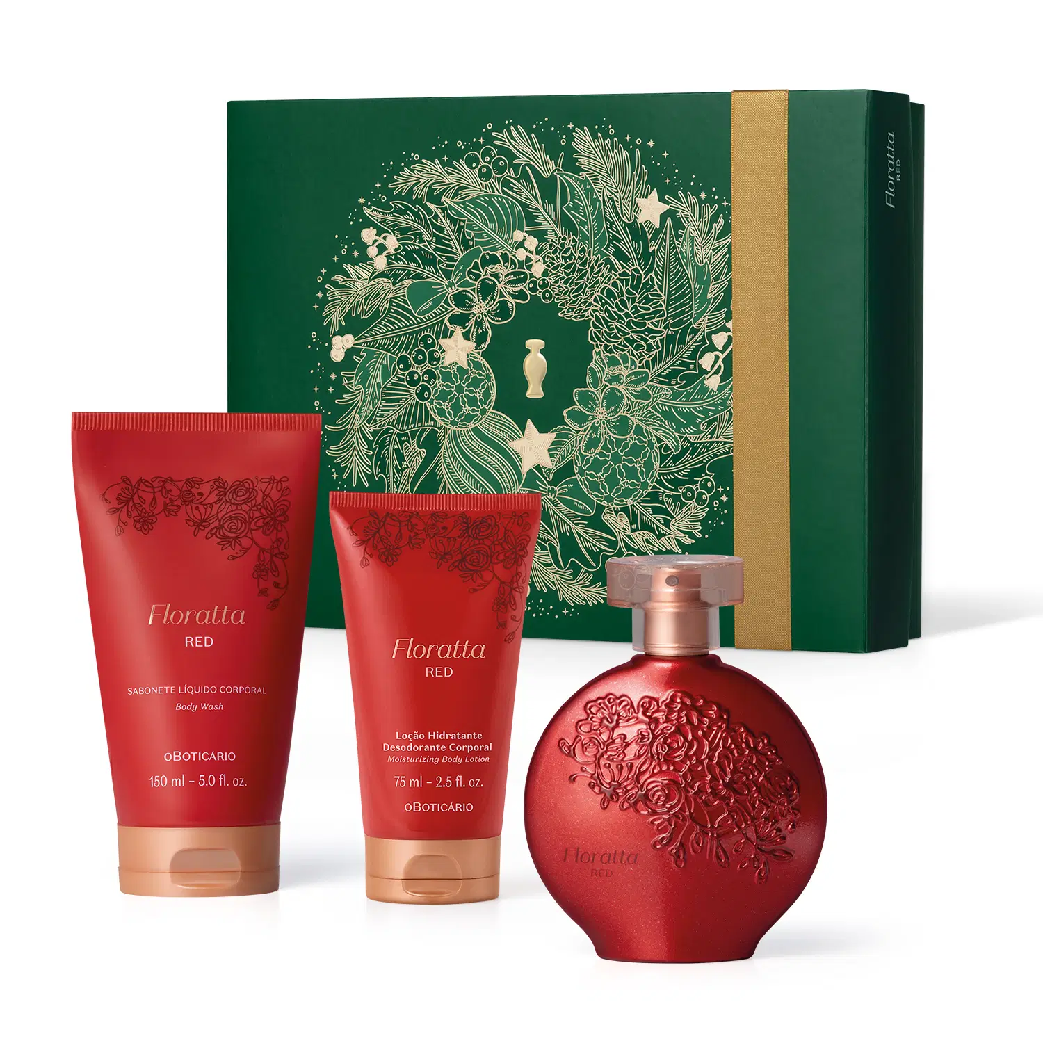 Kit Presente Floratta Red (3 Itens)
