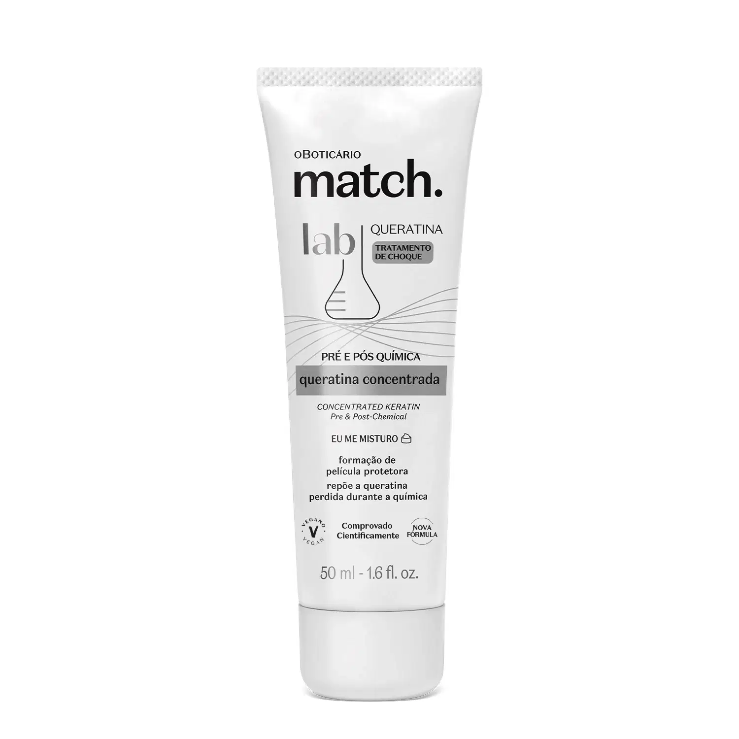 Queratina Concentrada Match. Lab Tratamento De Choque 50Ml