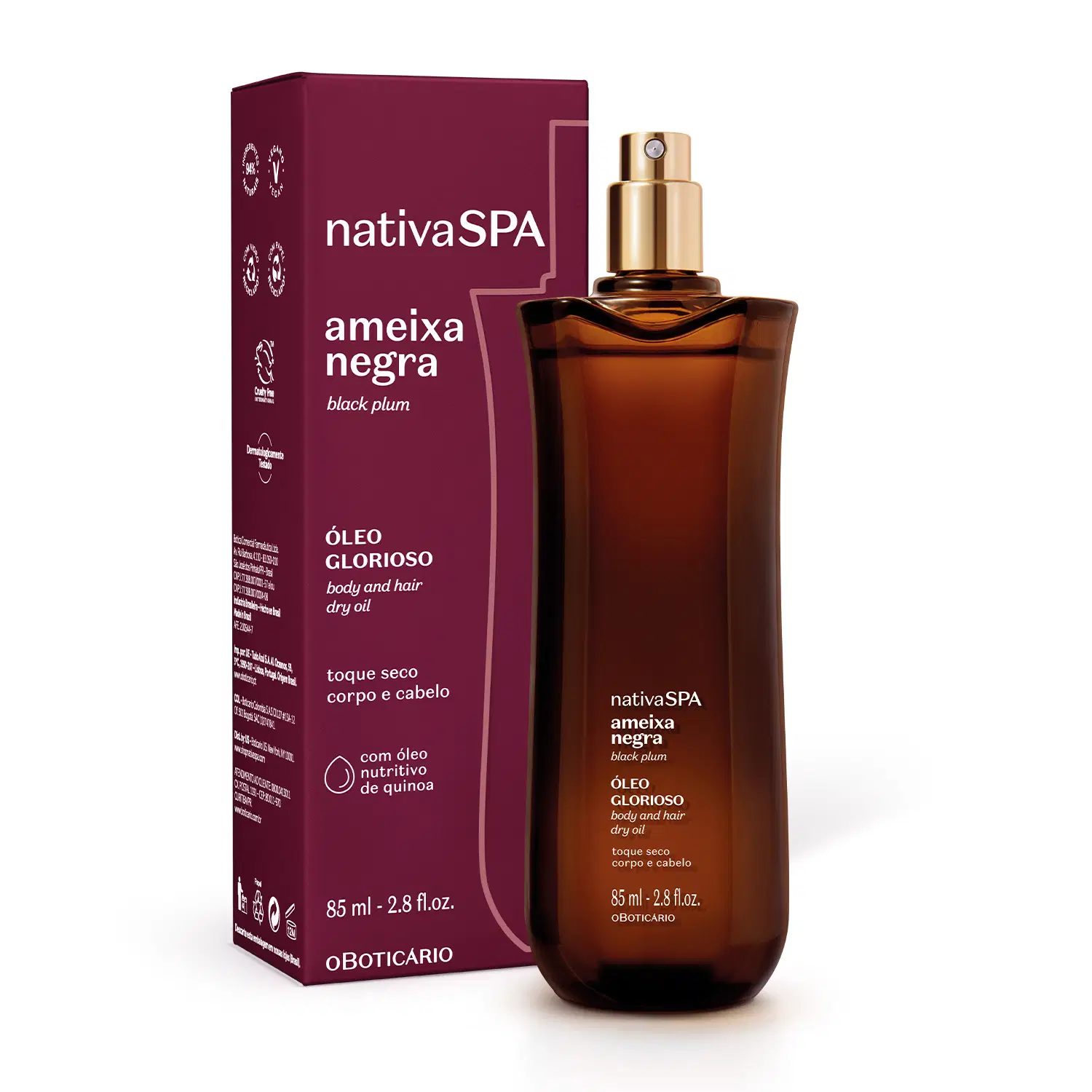 Óleo Multifuncional Glorioso Nativa Spa Ameixa Negra 85Ml