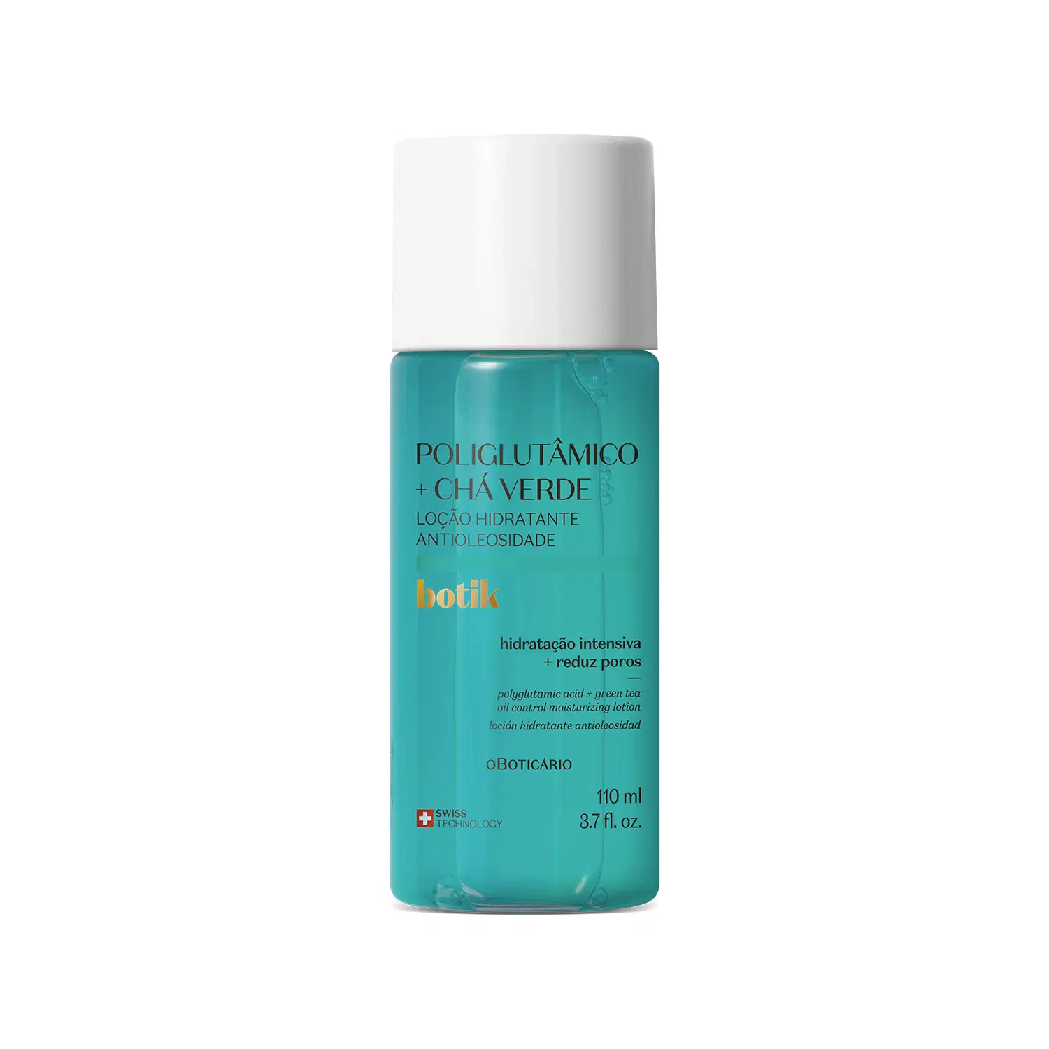 Botik Loção Hidratante Facial Antioleosidade Ácido Poliglutâmico + Chá Verde 110Ml