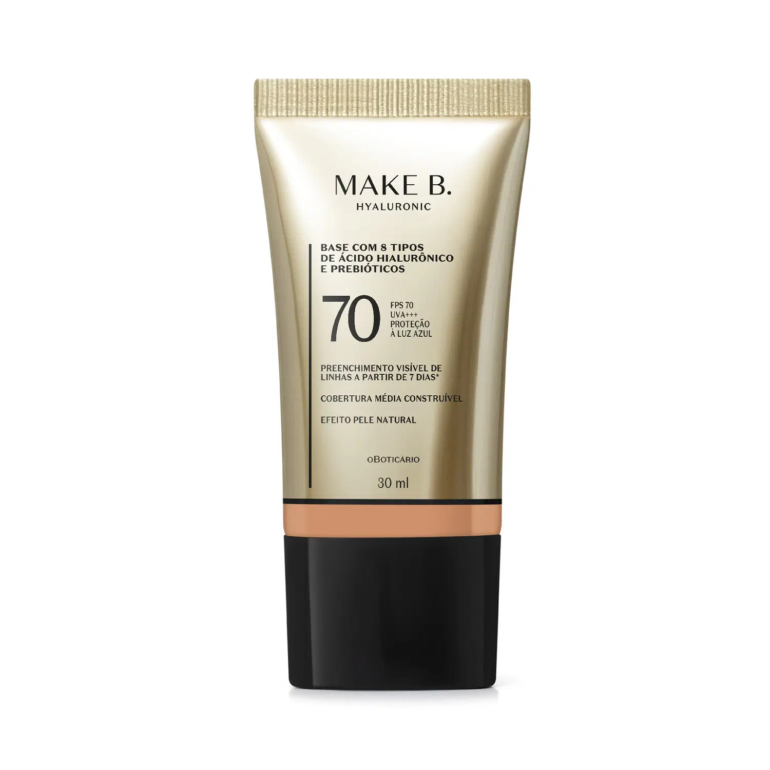 Base Líquida Protetora Fps 70 Make B. Hyaluronic Cor 185F 30Ml