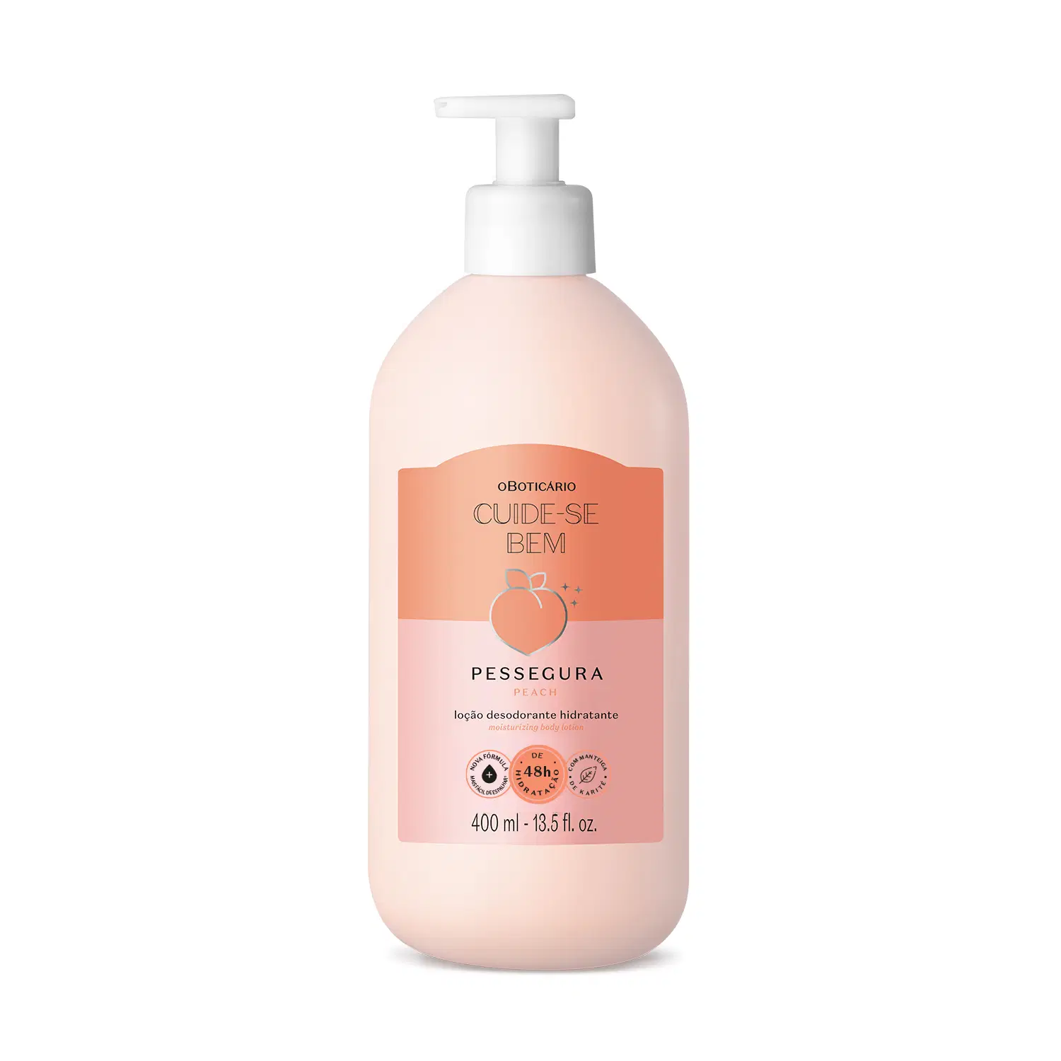 Loção Desodorante Hidratante Corporal Cuide-Se Bem Pessegura 400Ml