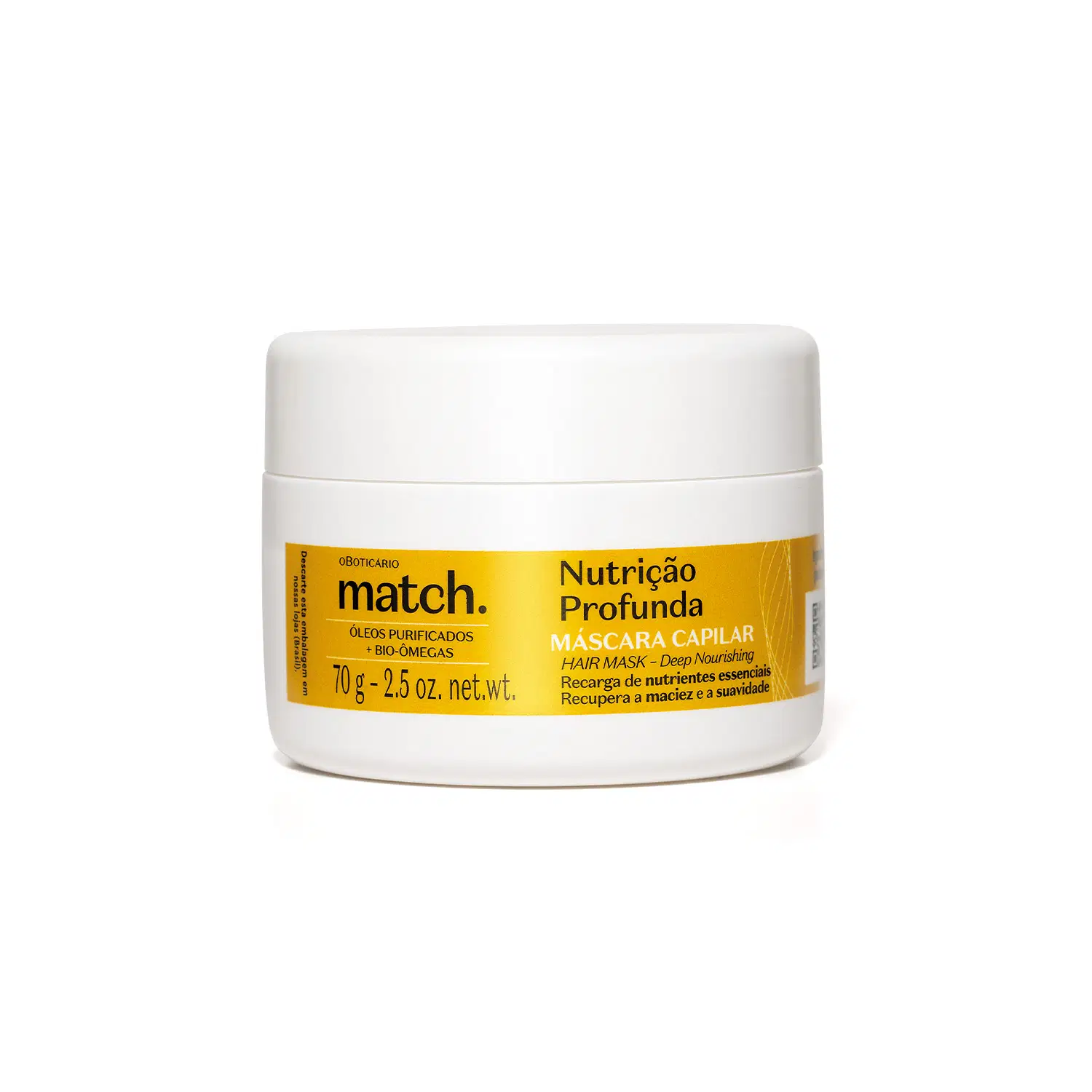 Máscara Capilar Match Nutrição Profunda 70G