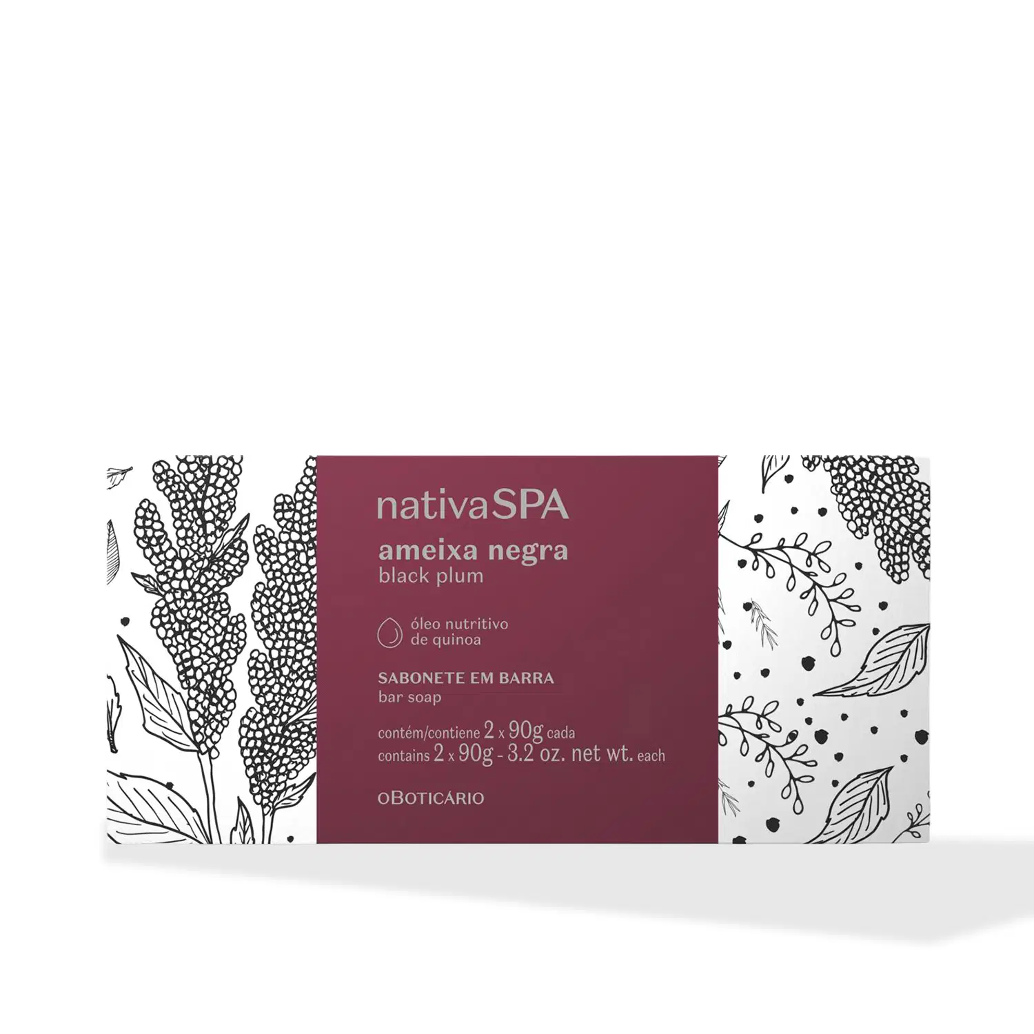 Nativa Spa Sabonete Barra Corpo Ameixa Negra 2X90G