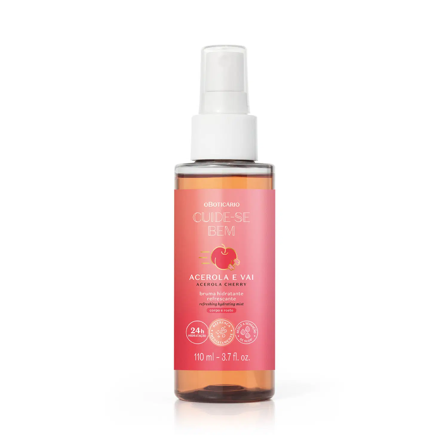 Bruma Hidratante Refrescante Corpo E Rosto Cuide-Se Bem Acerola E Vai 110Ml