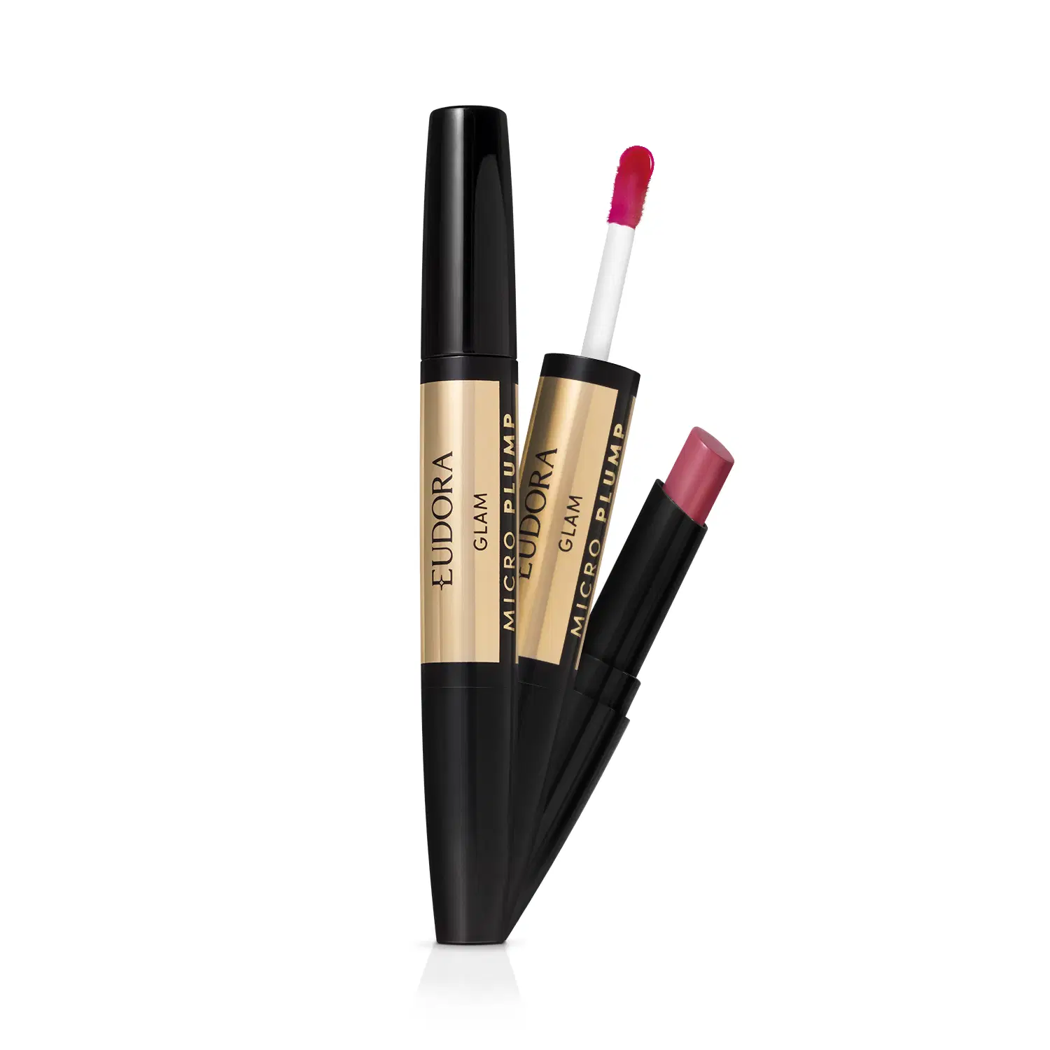 Batom Duo Rosado Nobre Glam  Micro Plump 1,8G