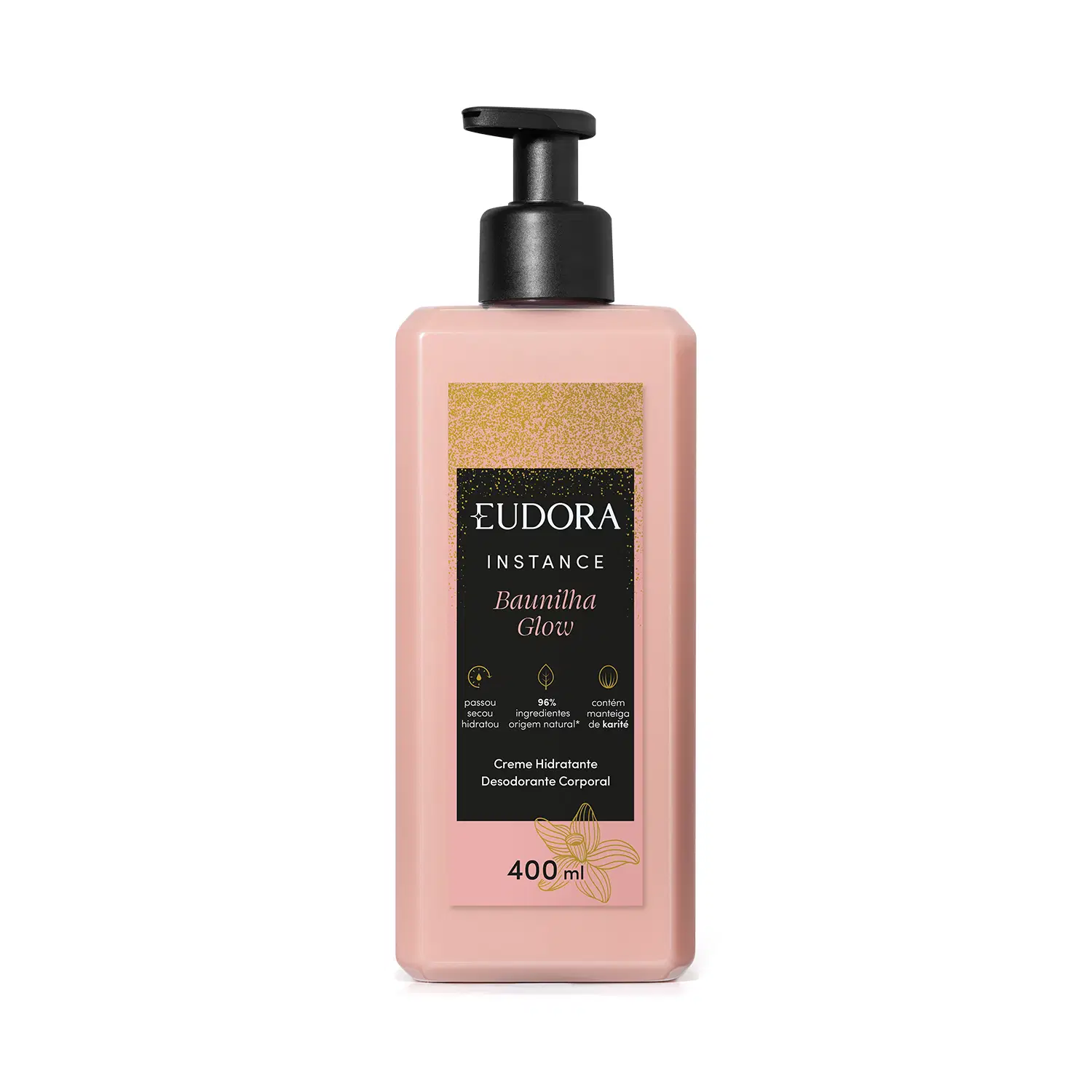 Creme Hidratante Desodorante Corporal Instance Baunilha Glow 400Ml