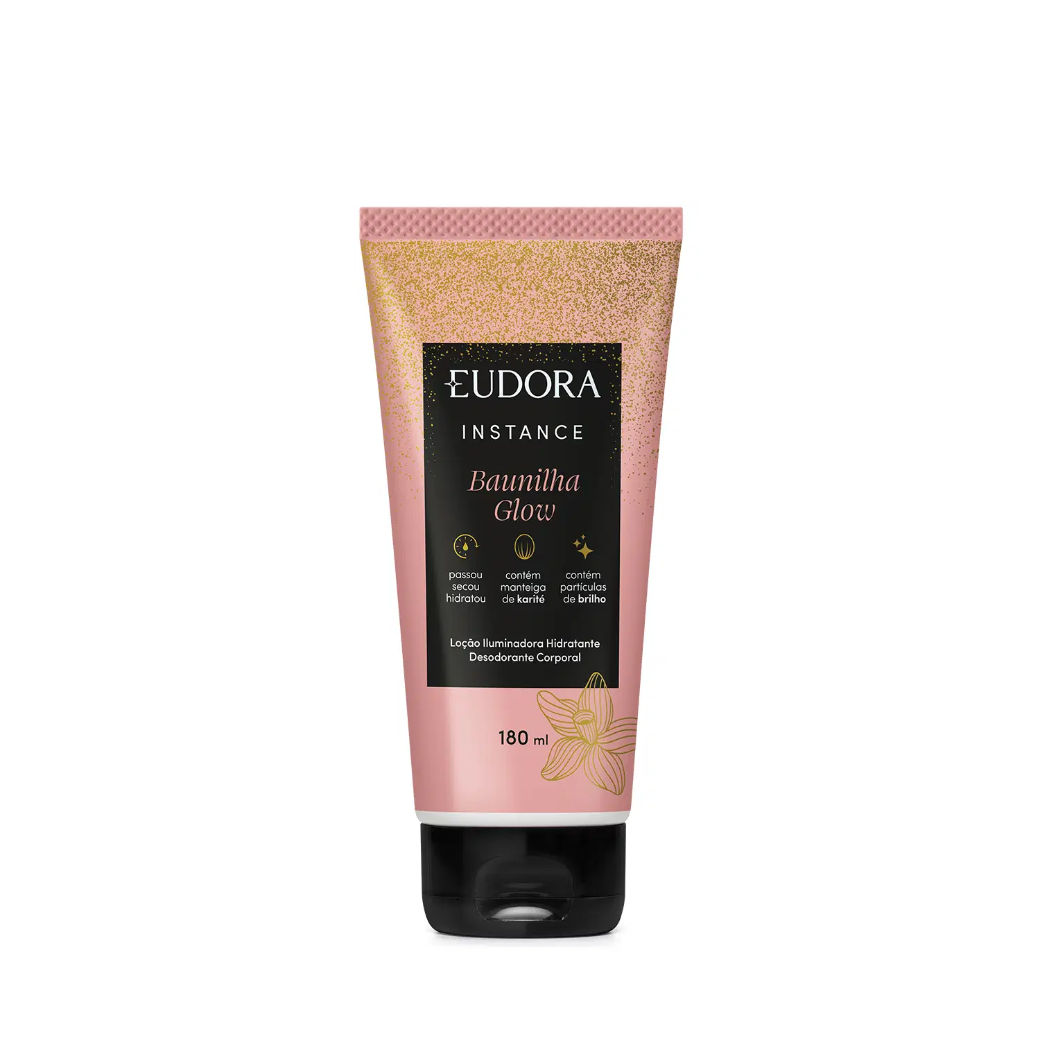 Loção Iluminadora Hidratante Desodorante Corporal Instance Baunilha Glow 180Ml