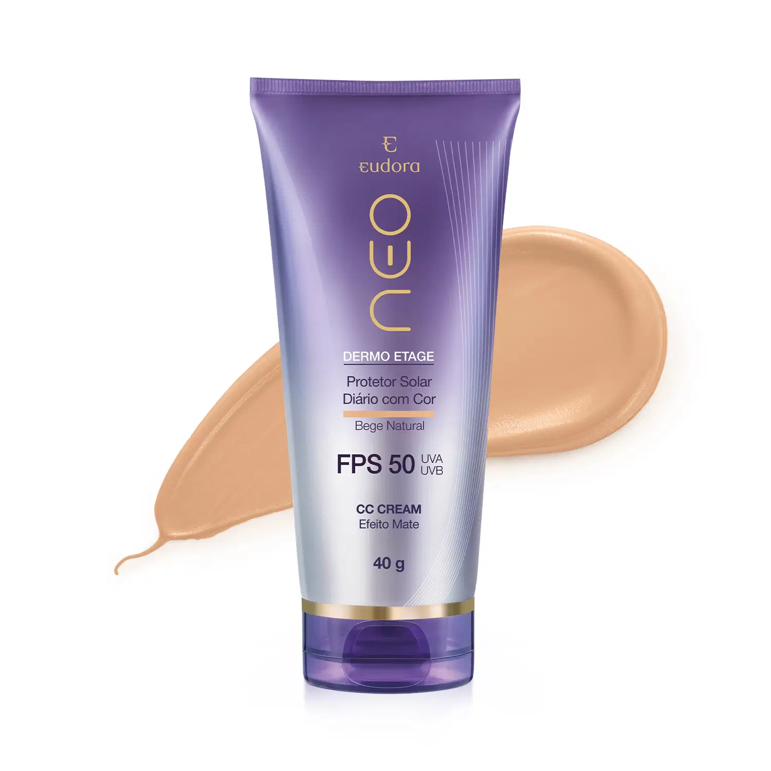Cc Cream Protetor Solar Fps50 Bege Natural 40G