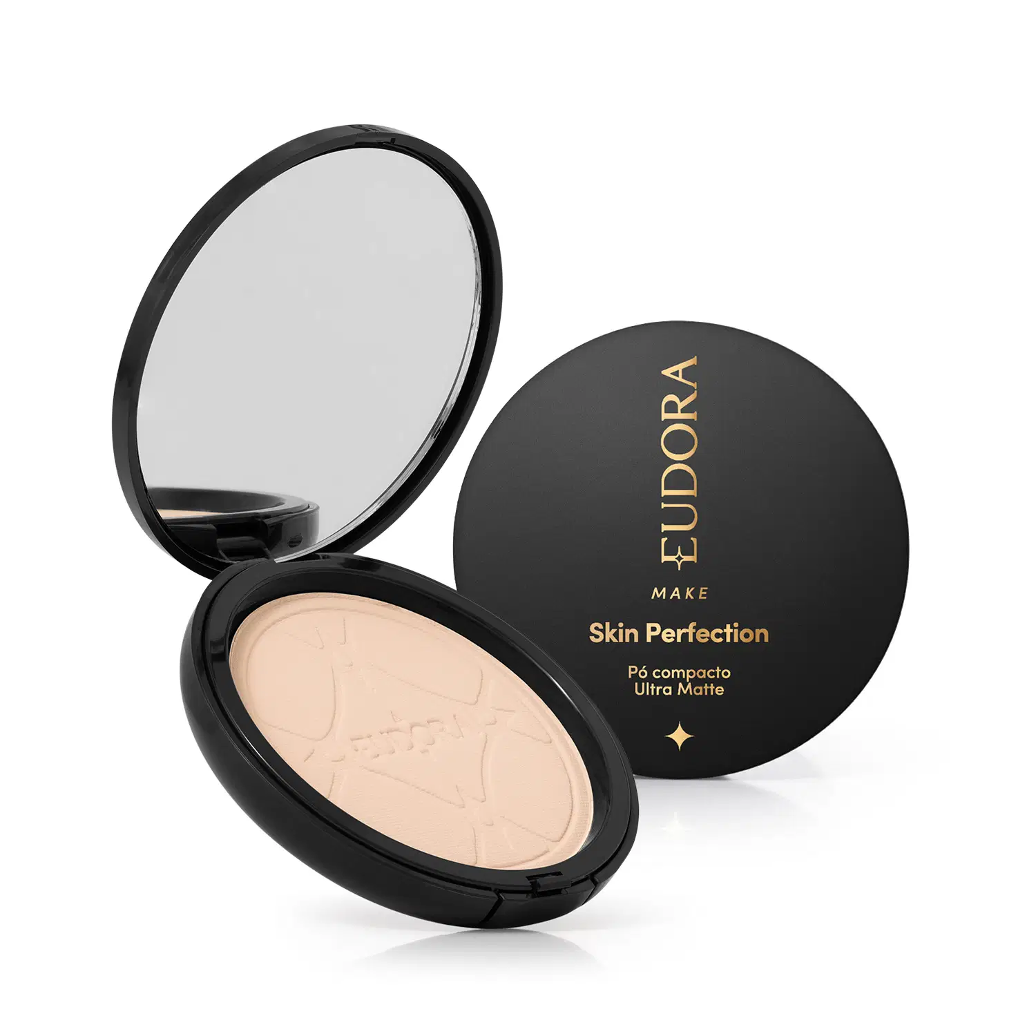 Pó Compacto Ultra Matte Eudora Make Perfect Skin Cor 100 10G
