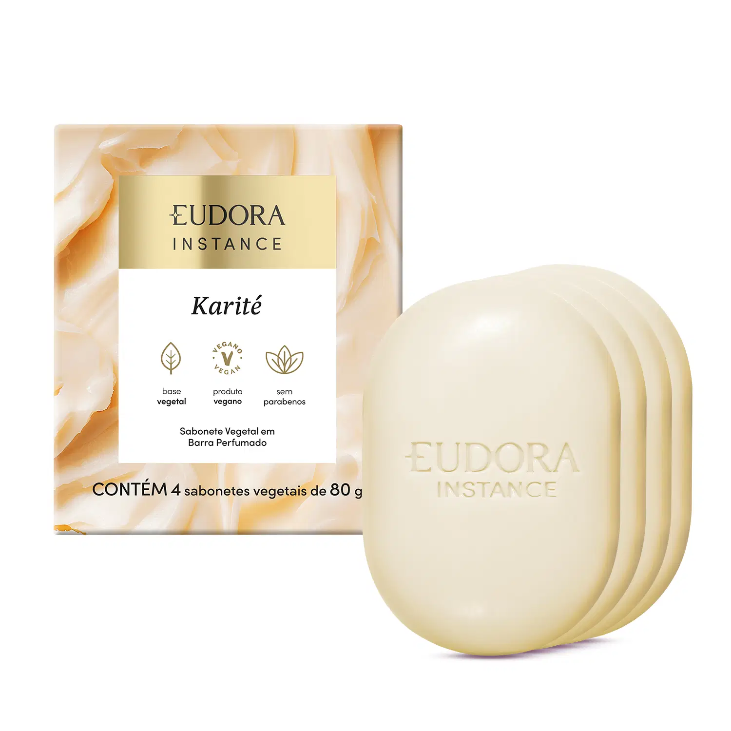 Sabonete Vegetal Em Barra Perfumado Instance Karité 4X80G