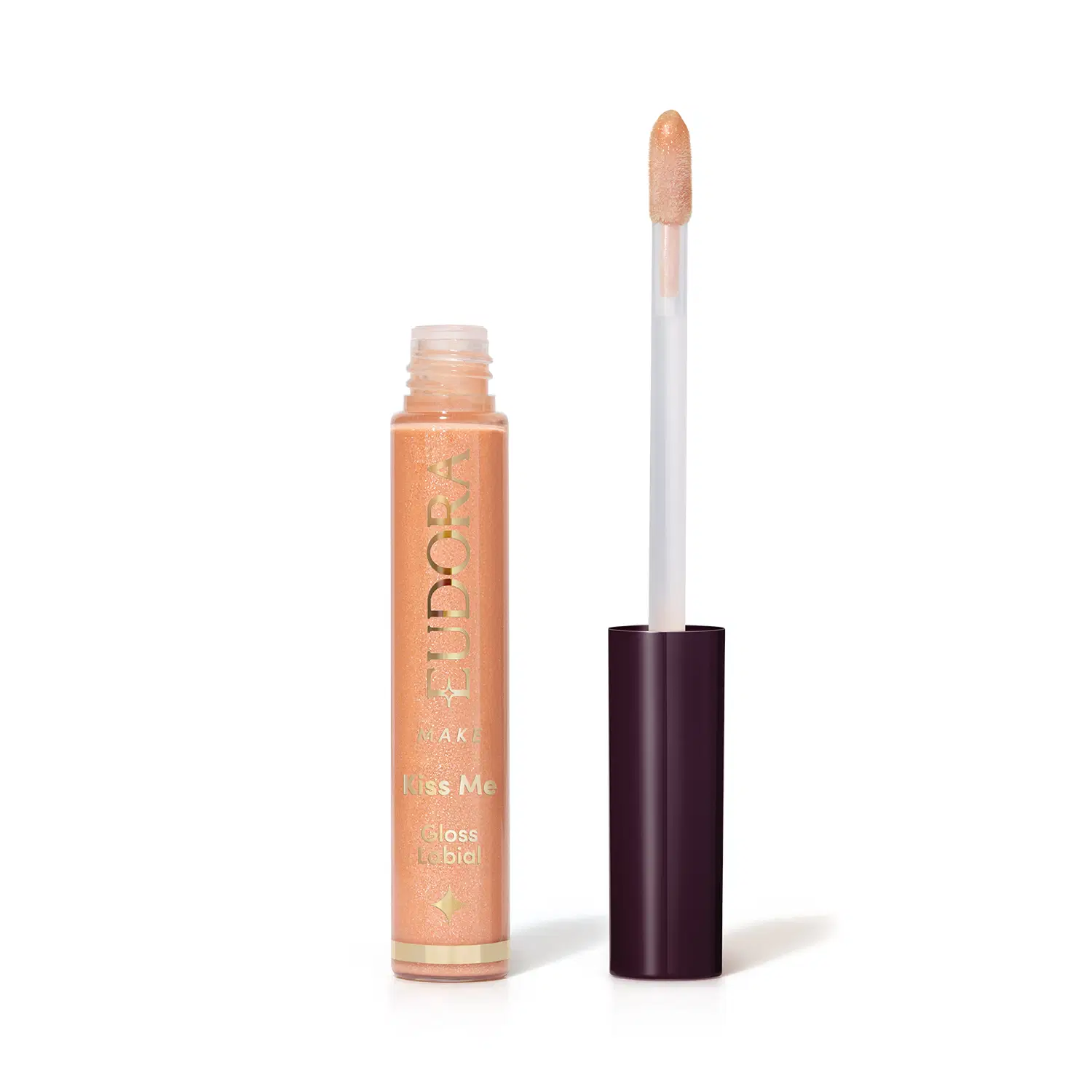 Gloss Labial Pêssego Flash Eudora Make Kiss Me 5,2Ml