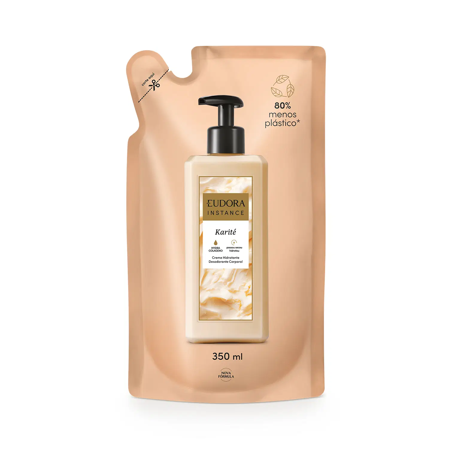 Refil Creme Hidratante Desodorante Corporal Instance Karité 350Ml