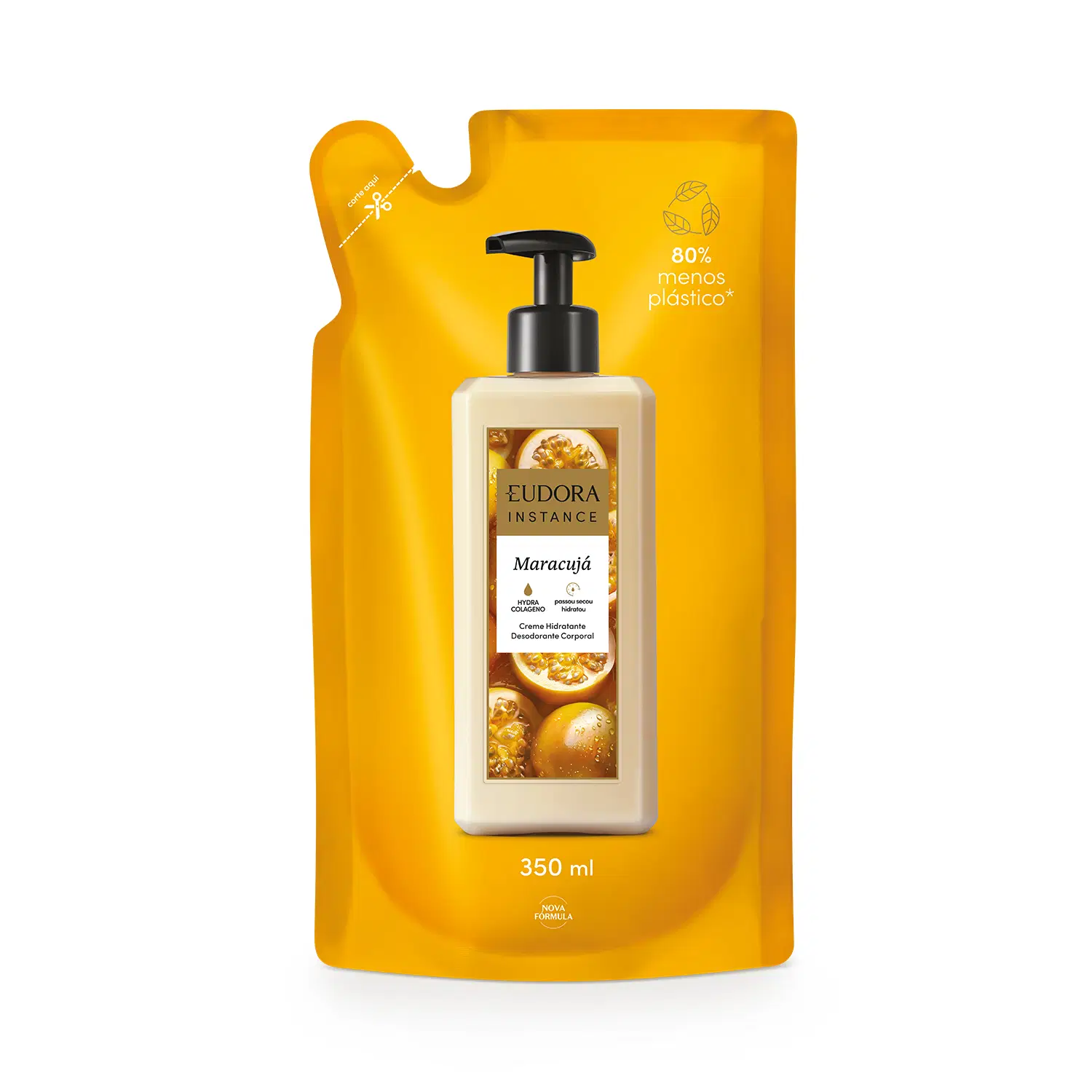 Refil Creme Hidratante Desodorante Corporal Instance Maracujá 350Ml