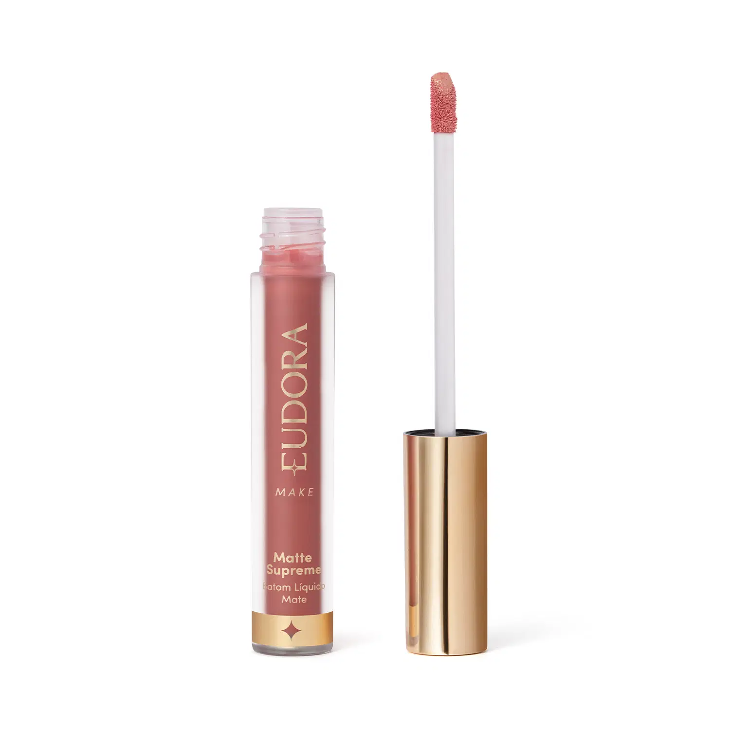 Batom Líquido Matte Supreme Eudora Rosa Nude Exclusivo 4Ml